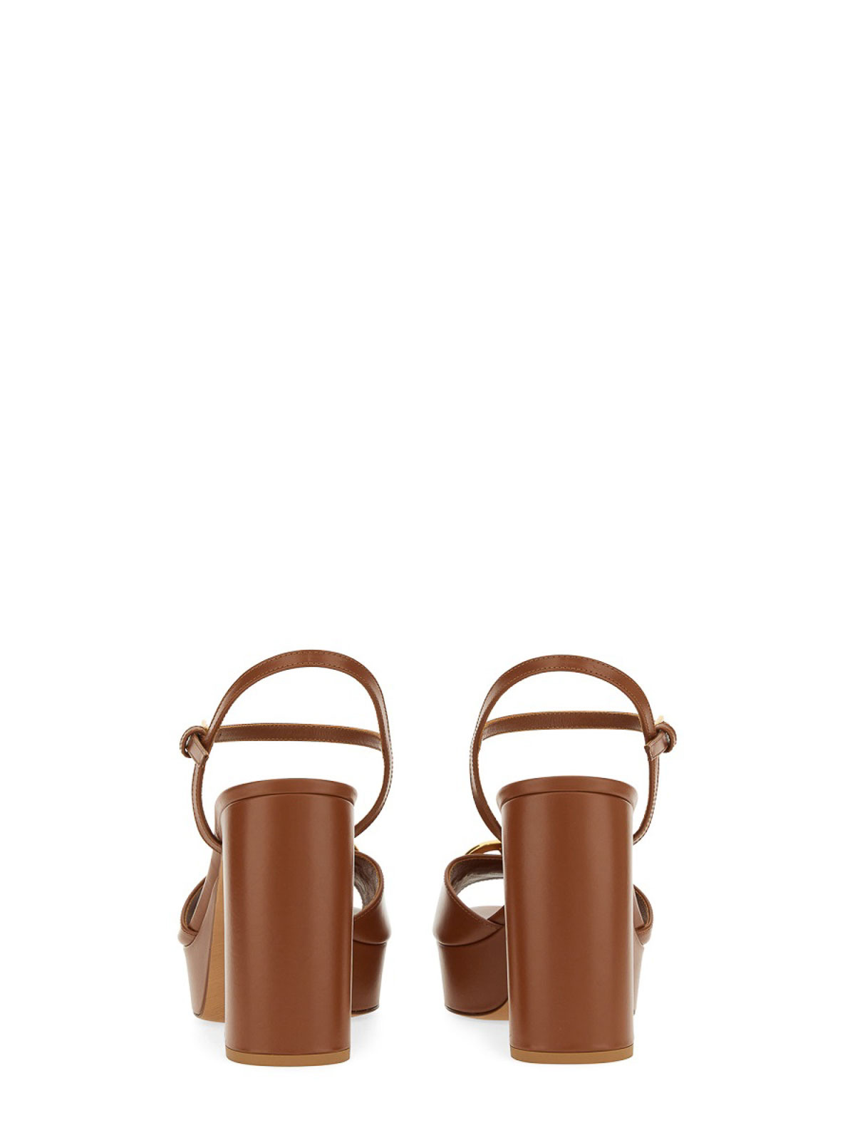Shop Valentino Logo Sandals In Light Brown