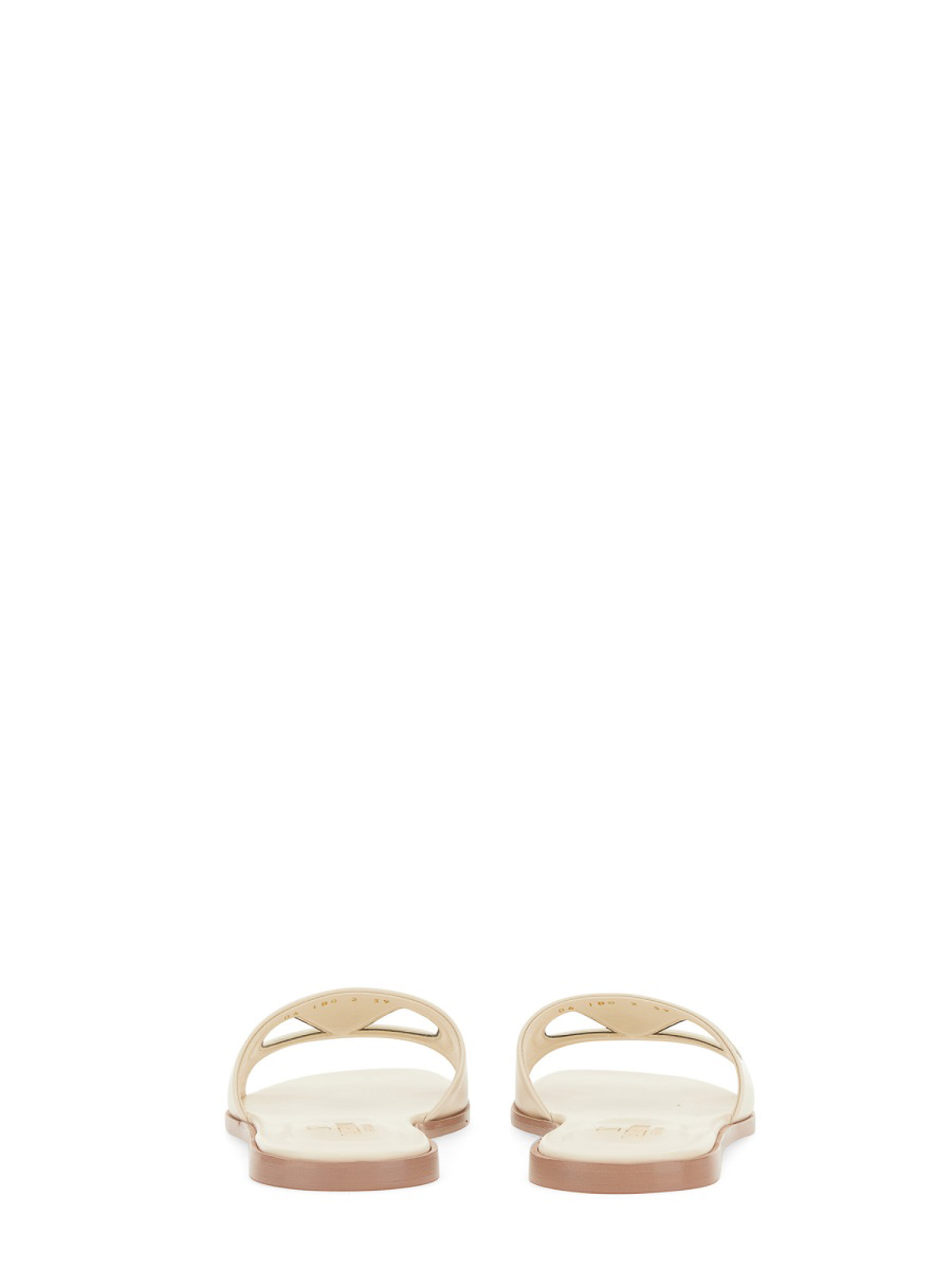 Shop Valentino Logo Sandals In White