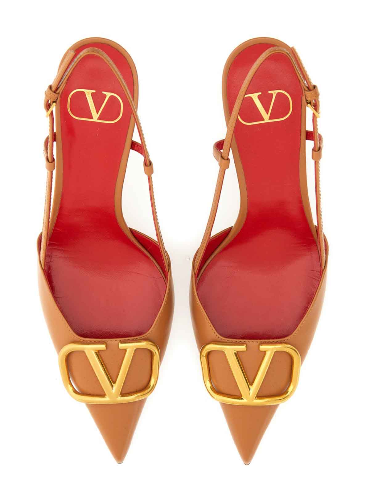 Shop Valentino Court Shoes In Light Brown