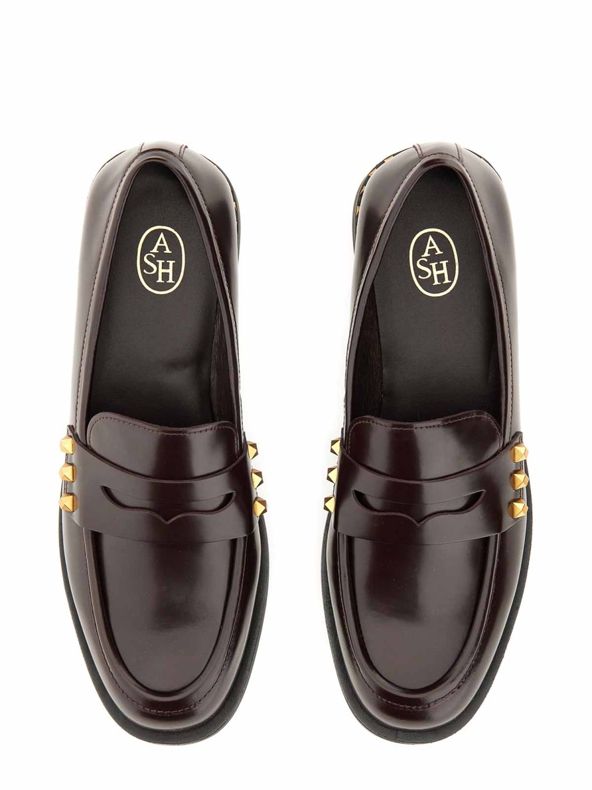 Shop Ash Loafers In Dark Red