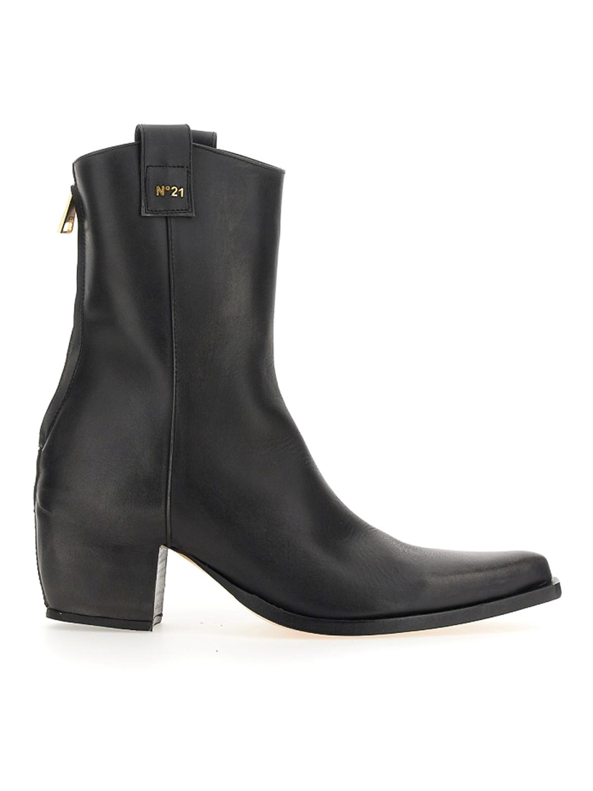 Shop N°21 Leather Boot In Black