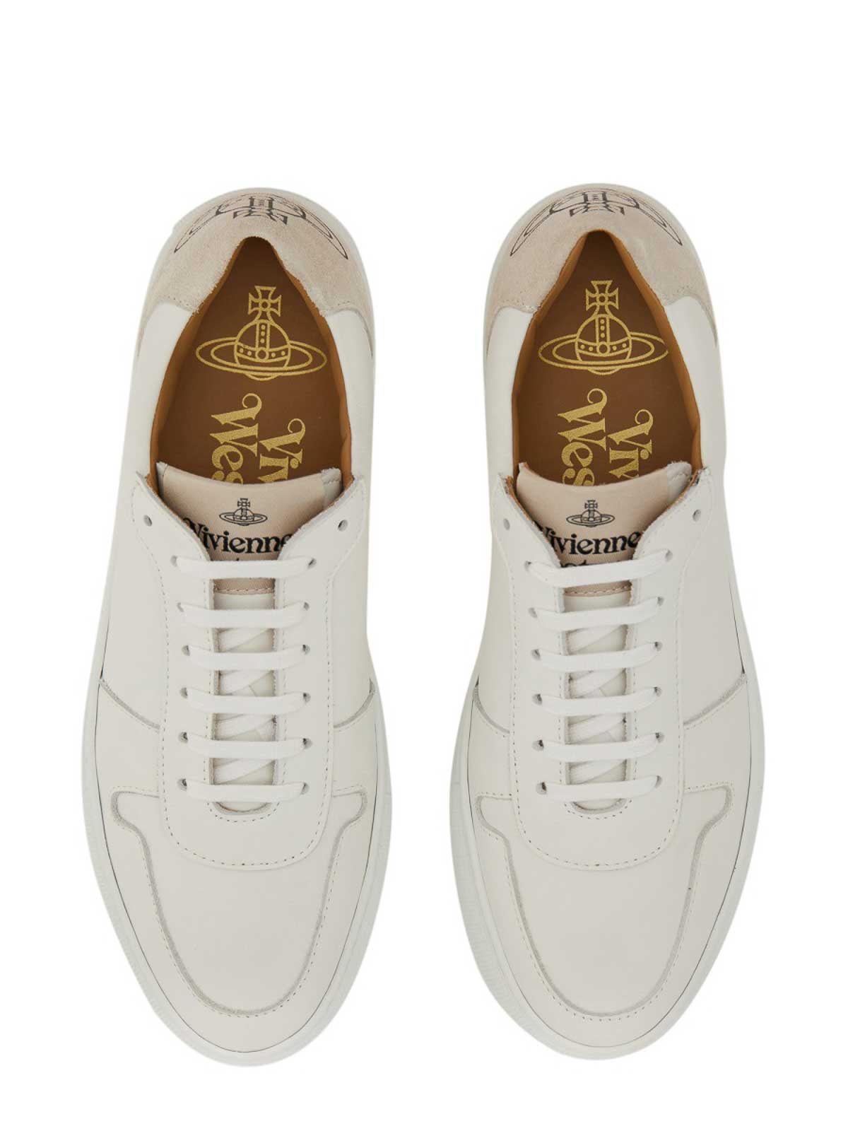Shop Vivienne Westwood Sneakers With Logo In White