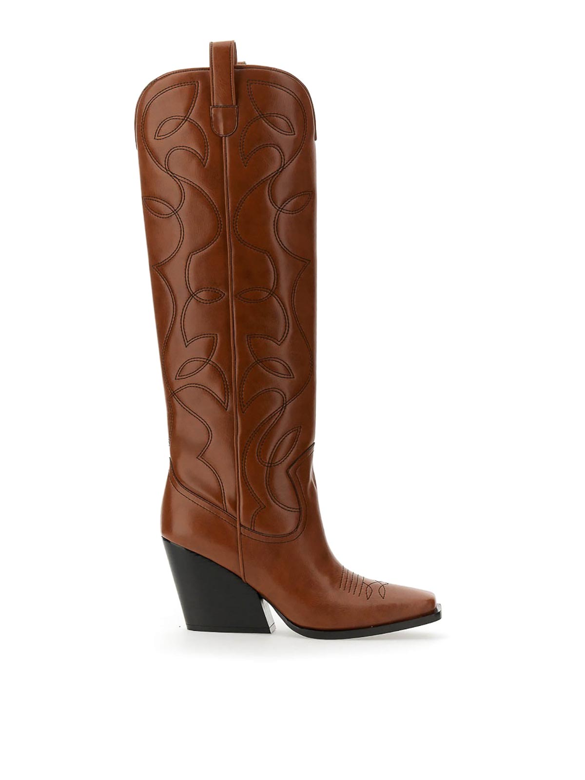 Shop Stella Mccartney Cloudy Cowboy Boots In Light Brown