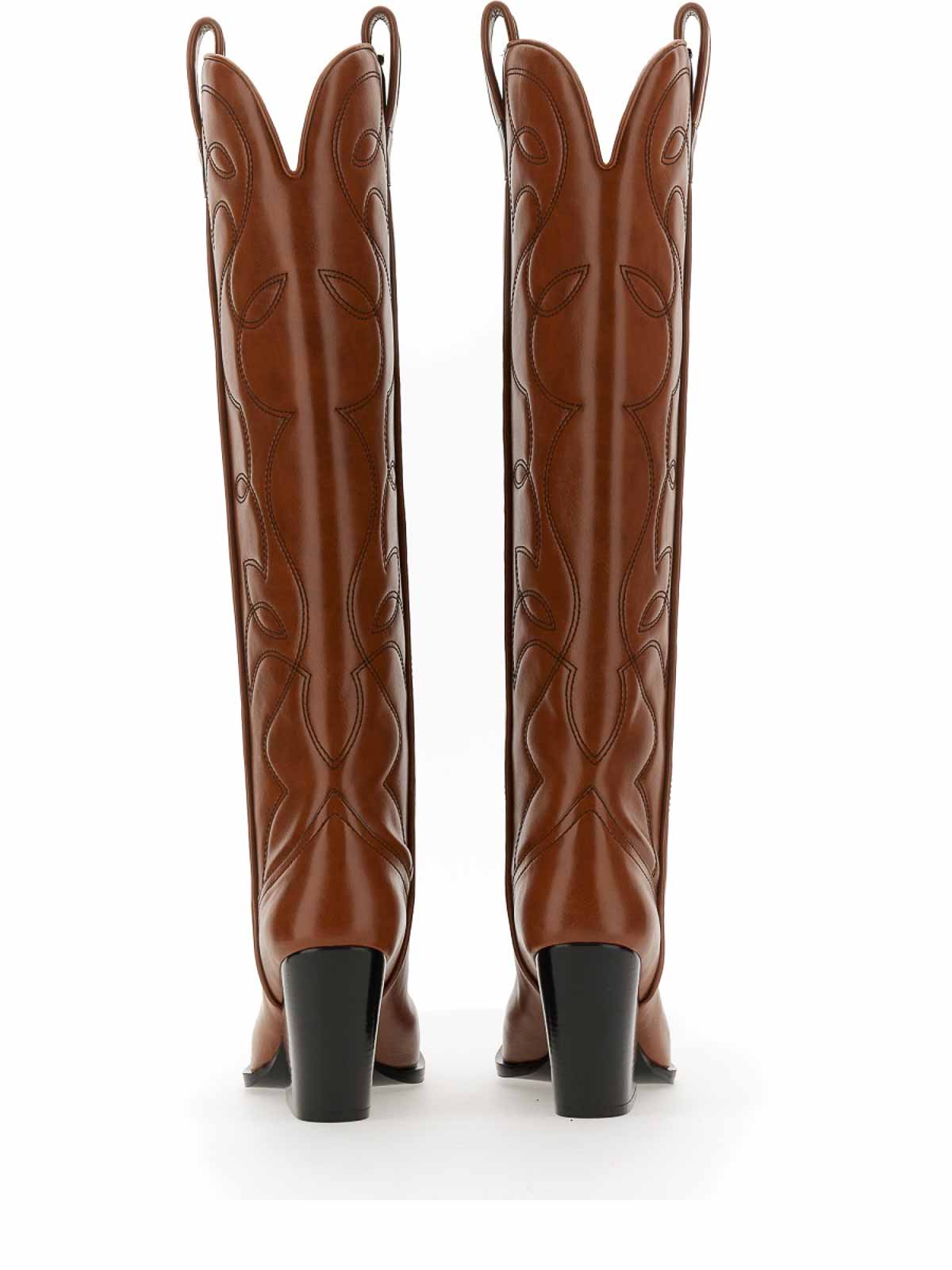 Shop Stella Mccartney Cloudy Cowboy Boots In Light Brown