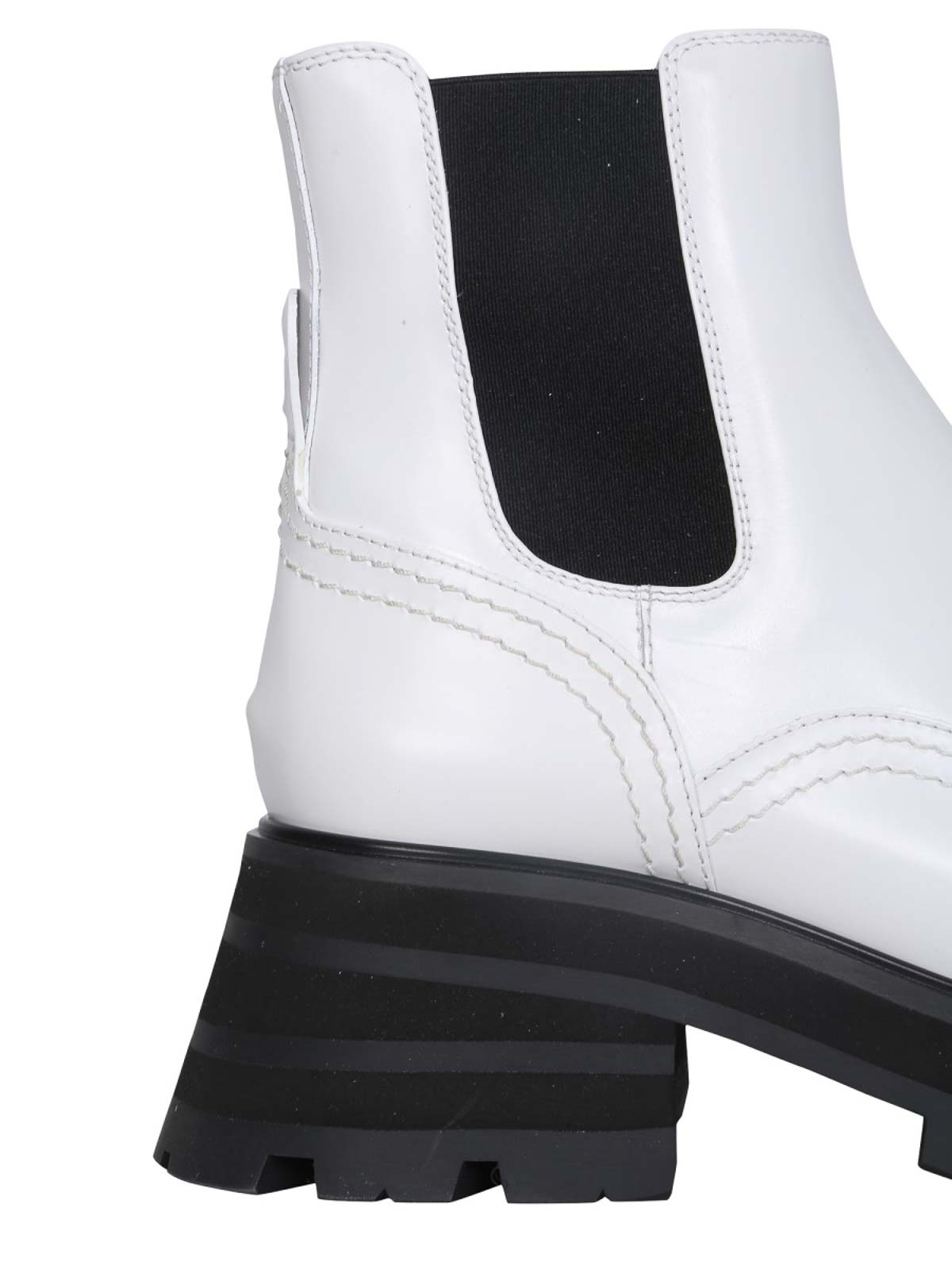 Shop Alexander Mcqueen Wander Chelsea Boots In White