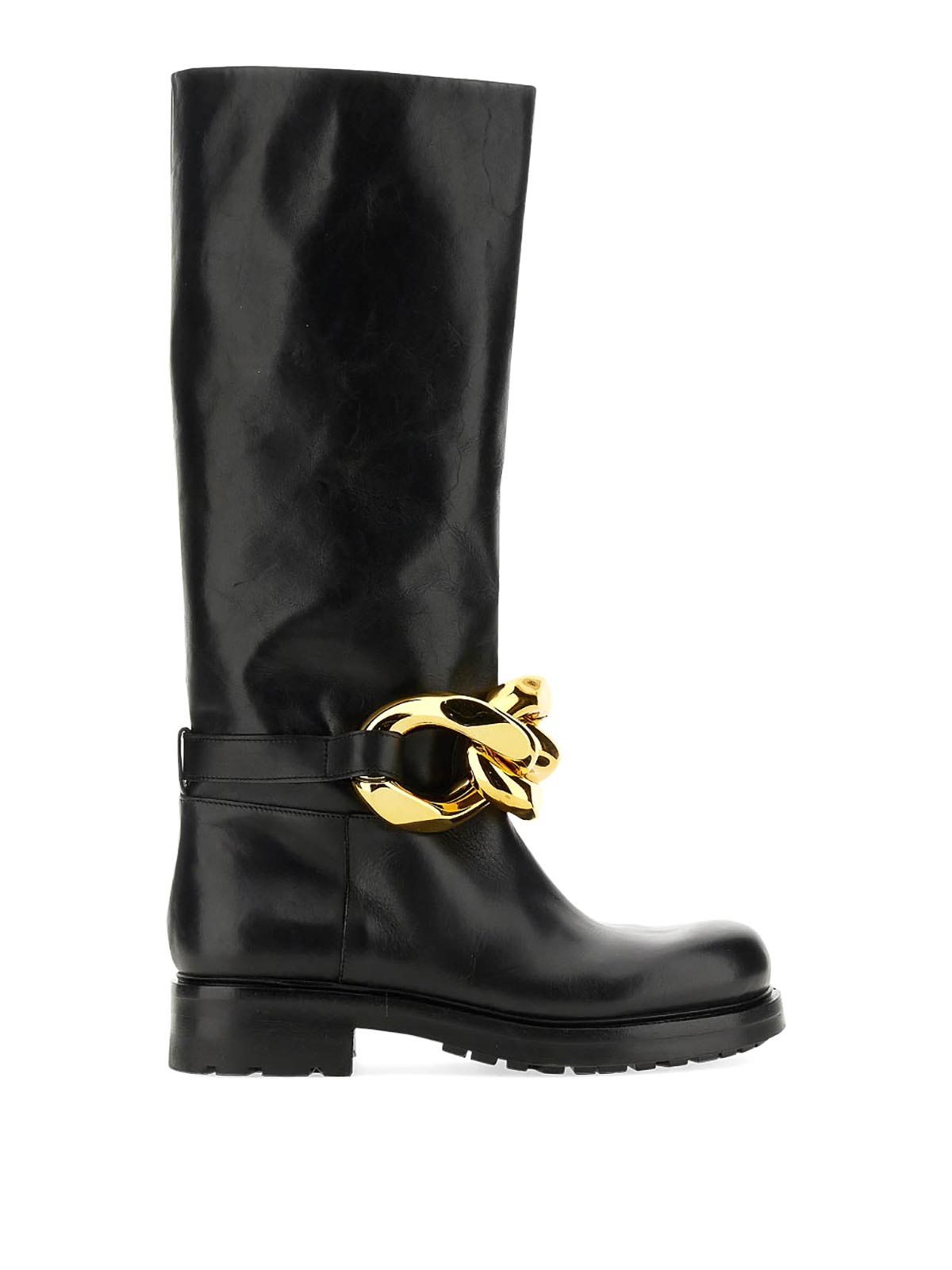 Shop Elena Iachi Boots With Chain In Black