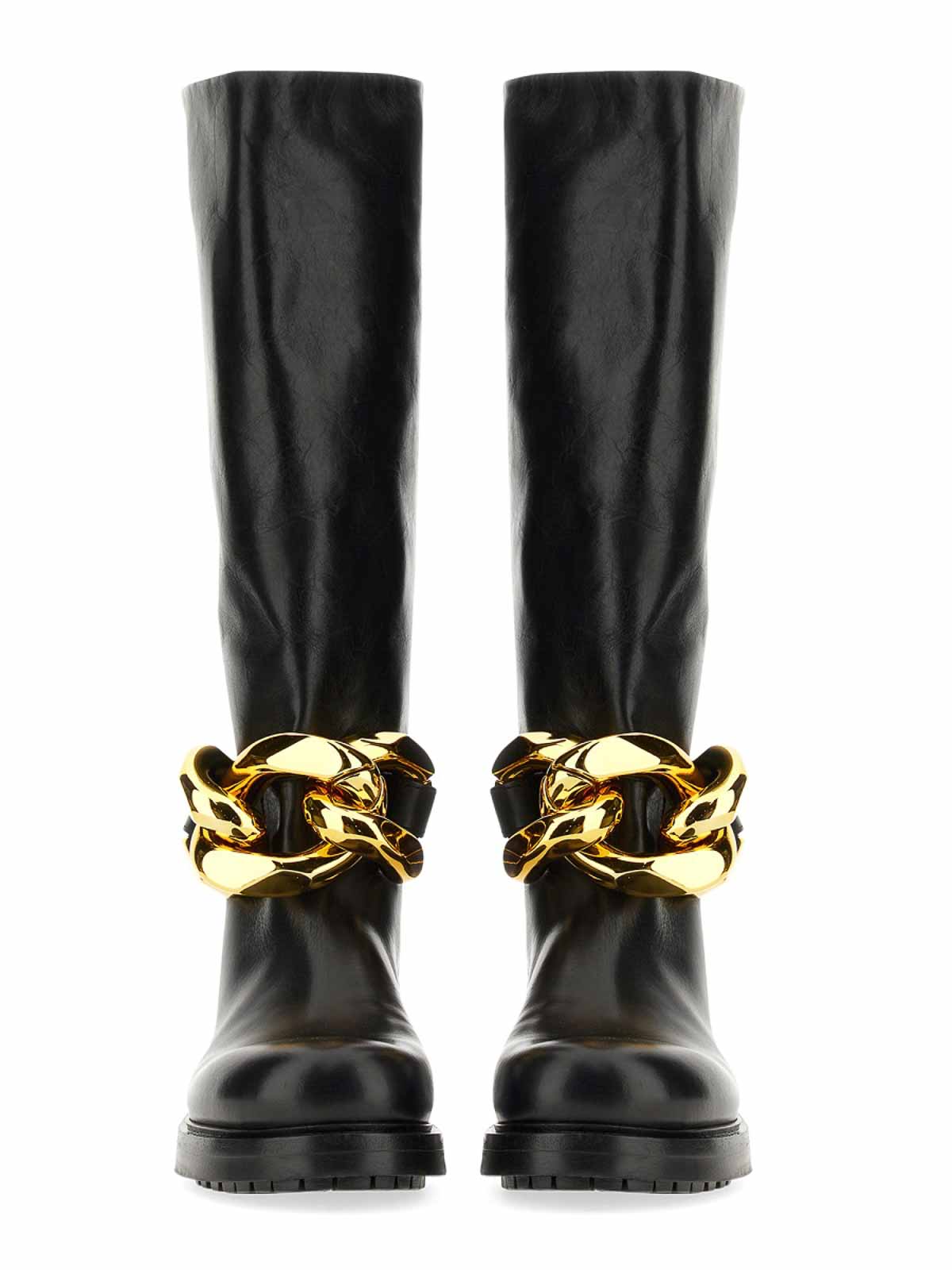 Shop Elena Iachi Boots With Chain In Black