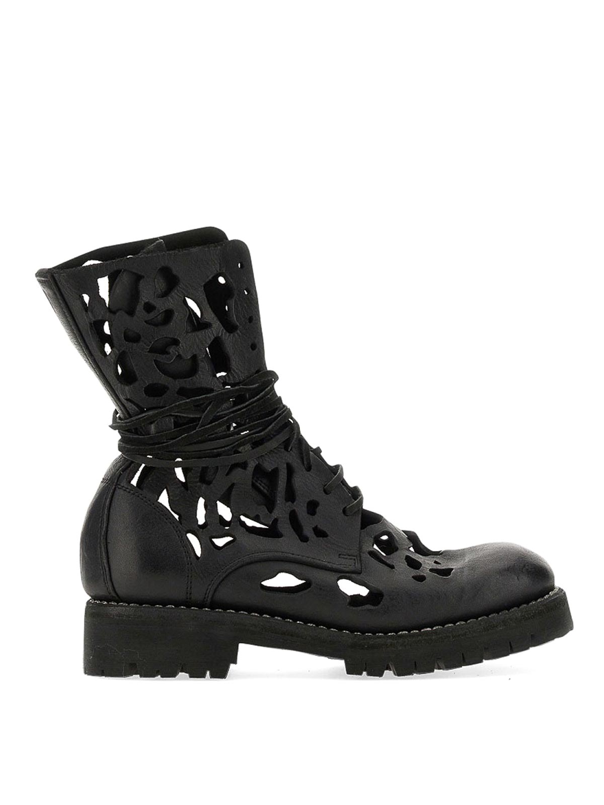Shop Guidi Ankle Boots With Cut Out Details In Black