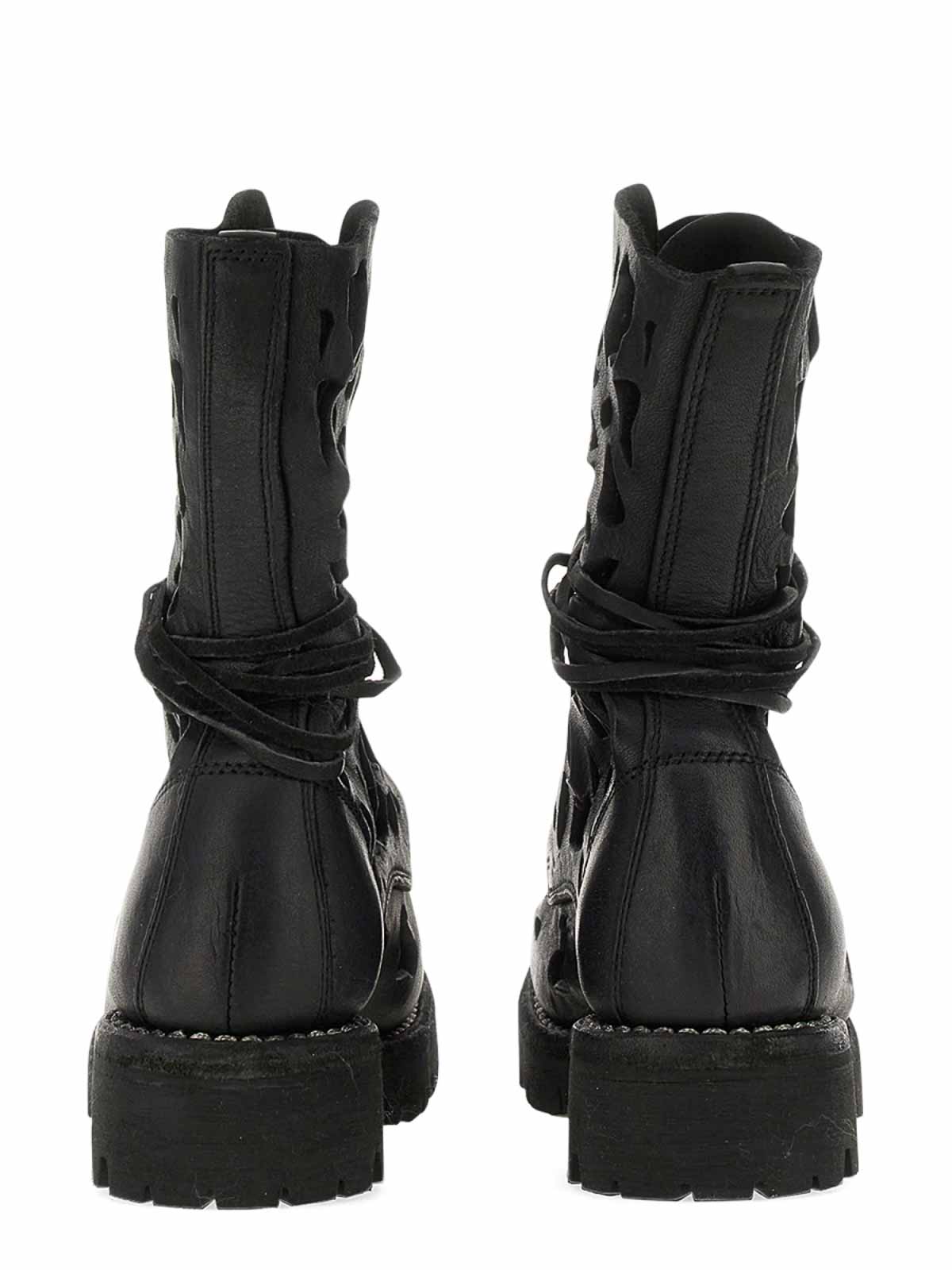 Shop Guidi Botas - Ankle Boot With Cut Out In Black
