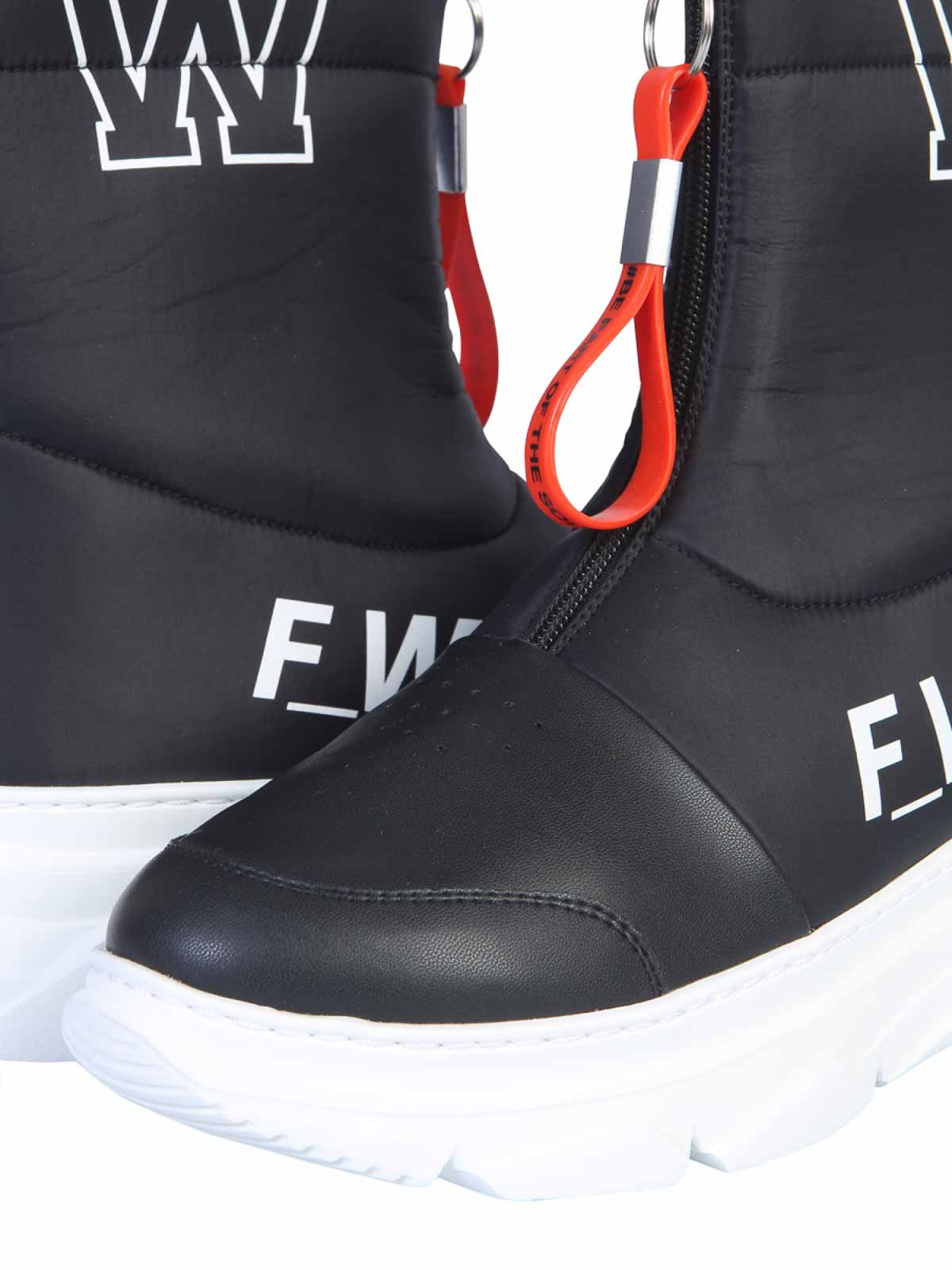 Shop Fwrd Leather Boot In Black