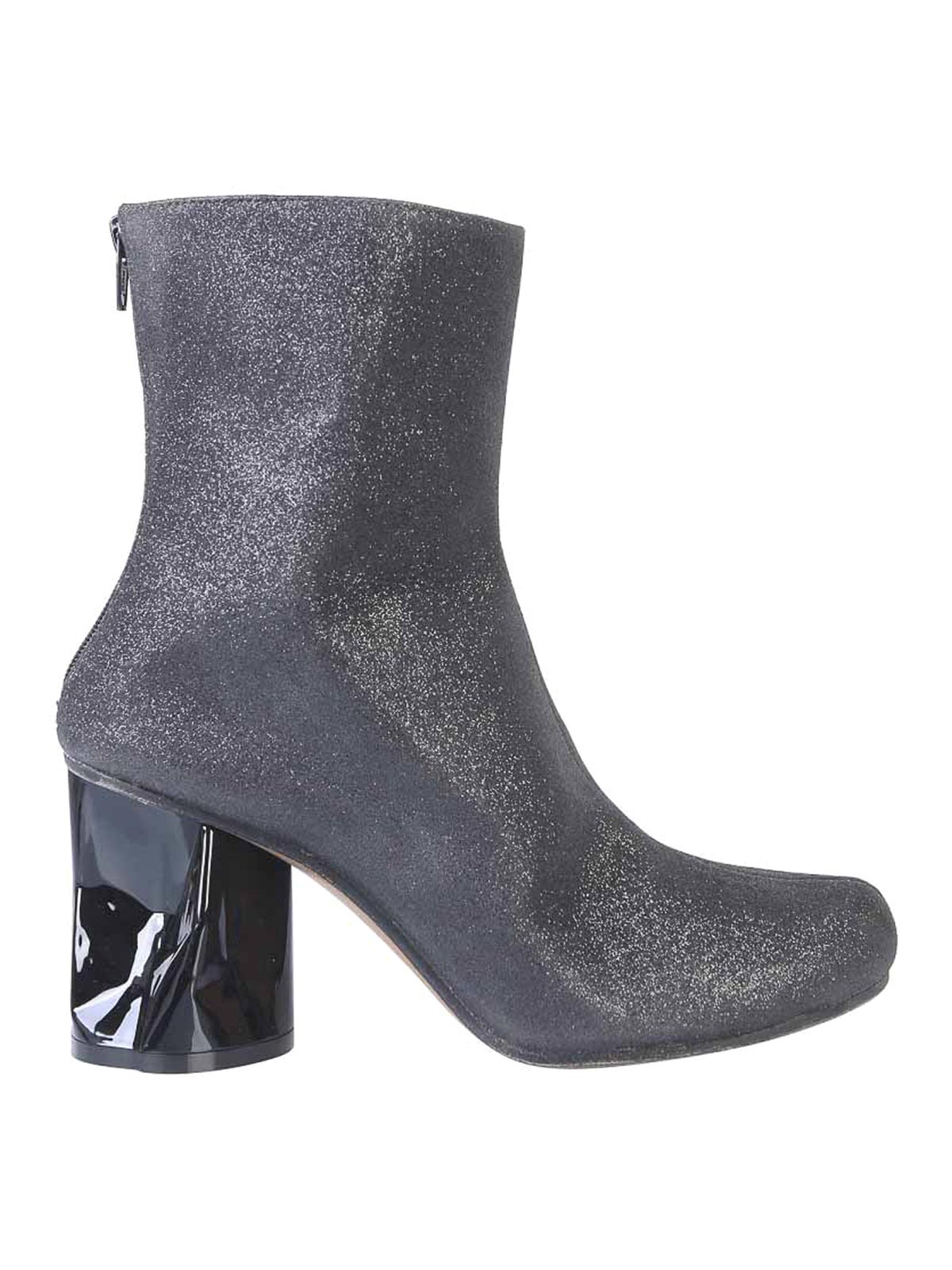 Shop Maison Margiela Boots With Crushed Heel In Black