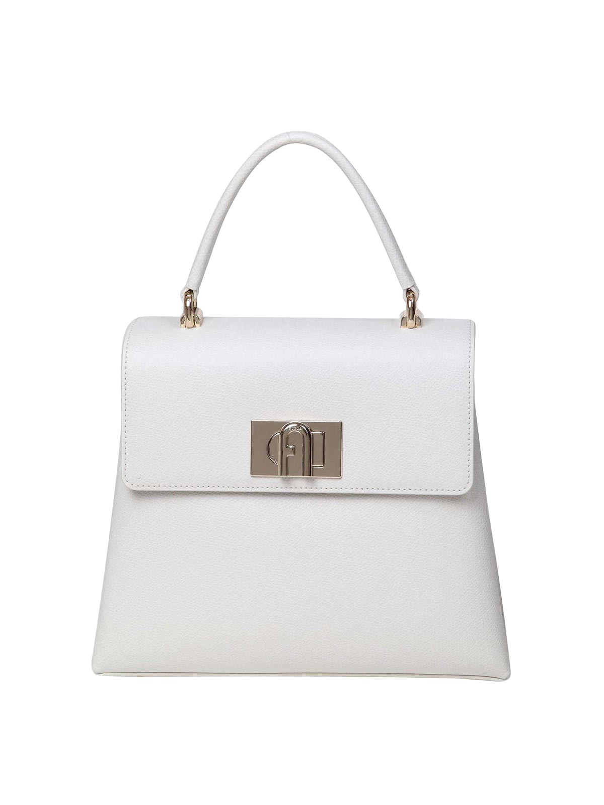Shop Furla Leather Handbag In White