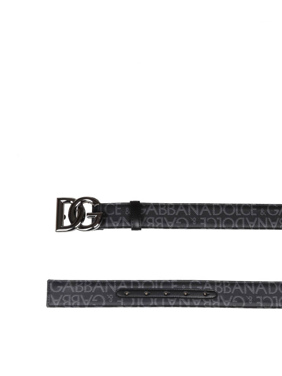 Shop Dolce & Gabbana Jacquard Belt In Black