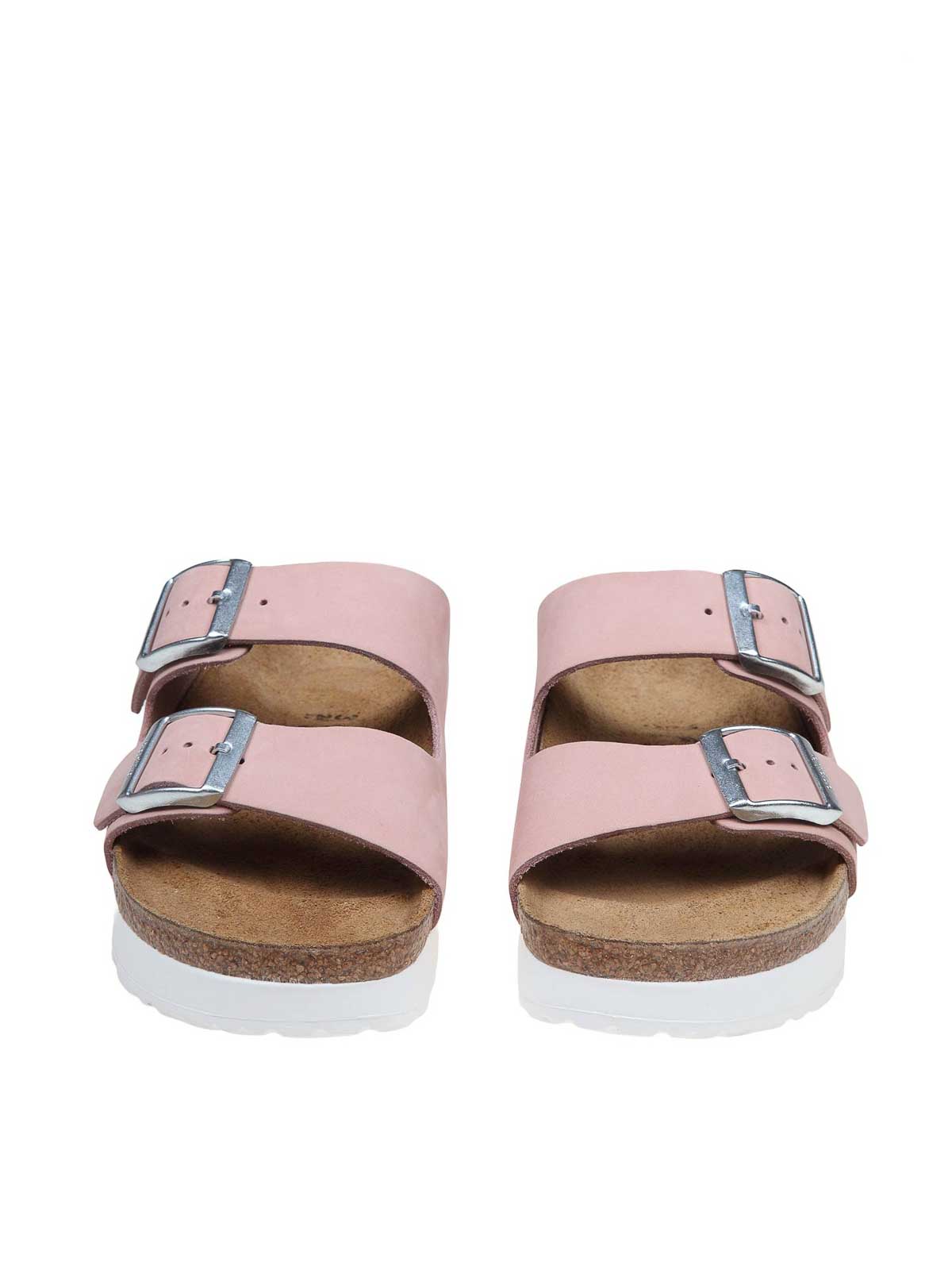 Shop Birkenstock Nubuck Sandal In Pink