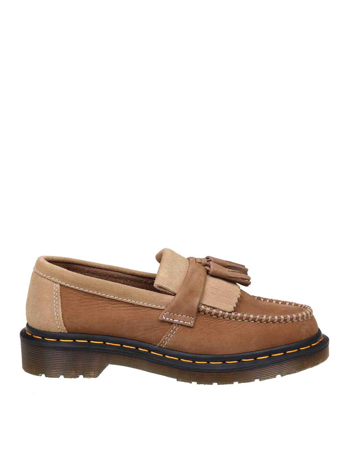 Shop Dr. Martens' Leather Moccasin In Dark Yellow