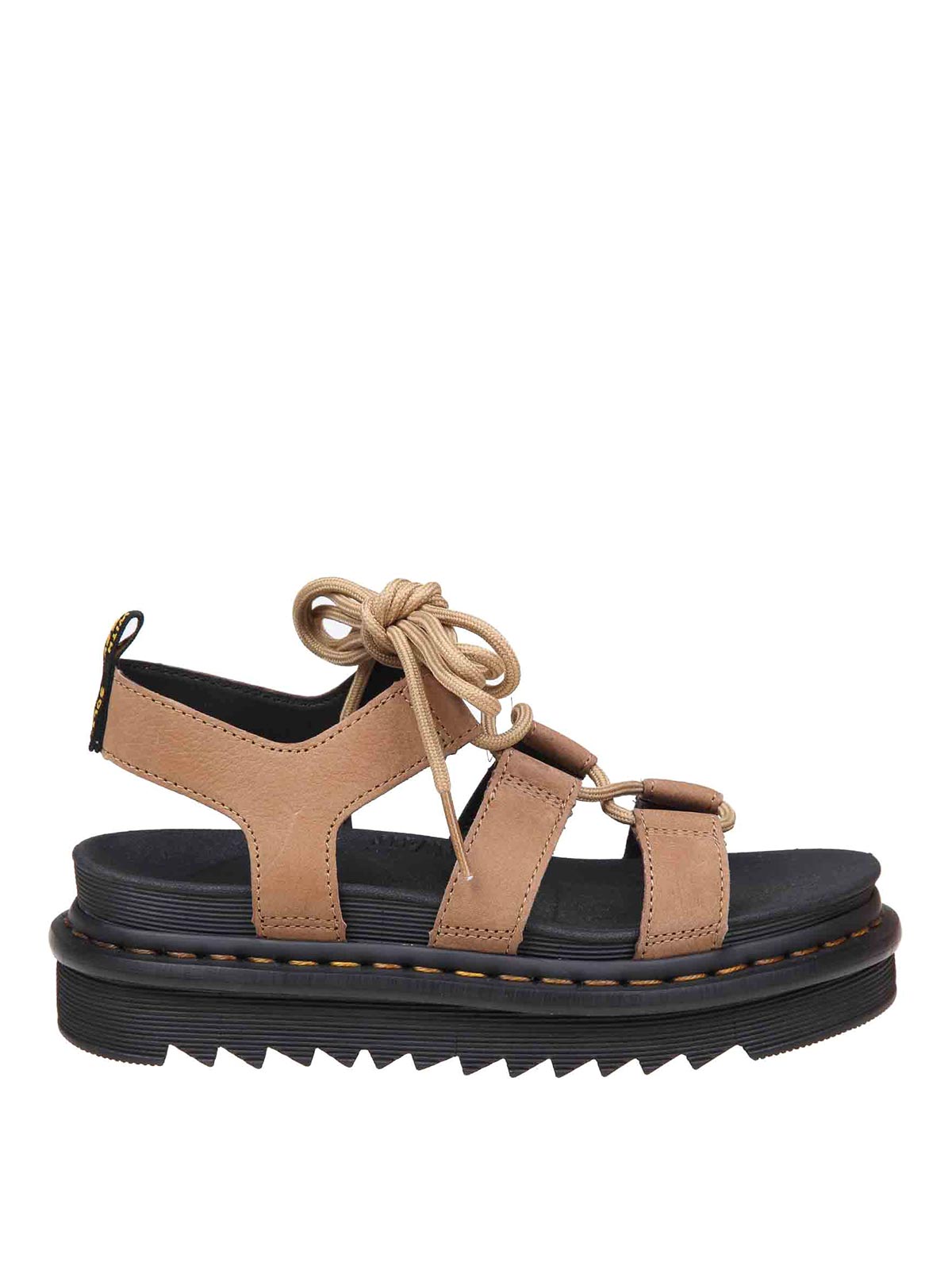Shop Dr. Martens' Leather Sandals In Dark Yellow