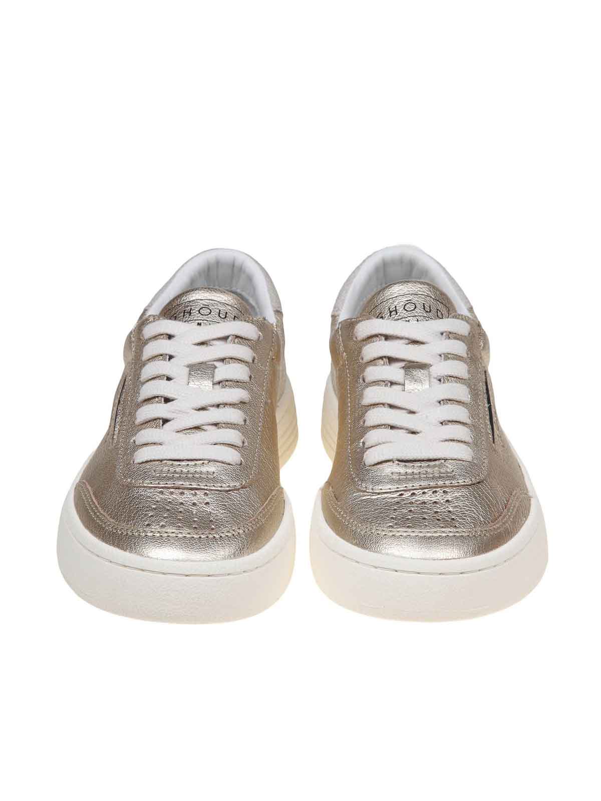 Shop Ghoud Venice Leather Sneakers In White Gold