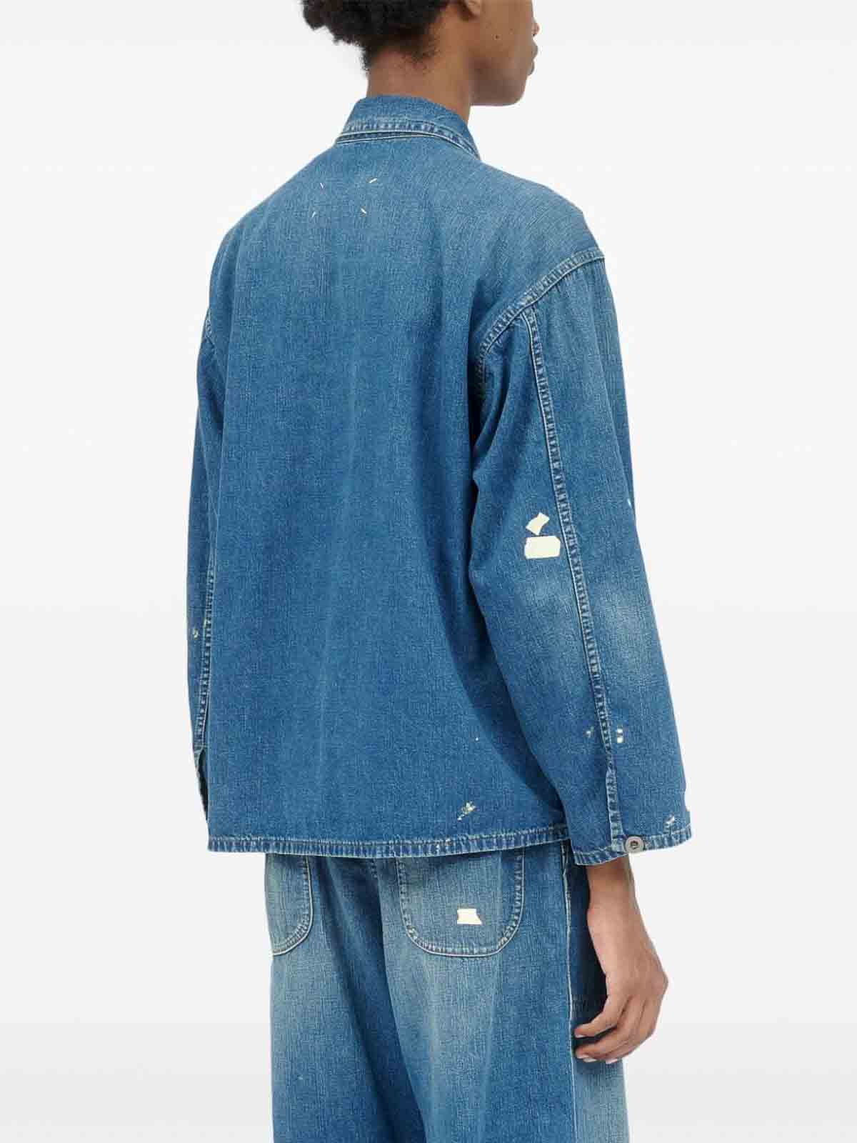 Maison Margiela Distressed denim shirt - Men|S50DT0013S30877961