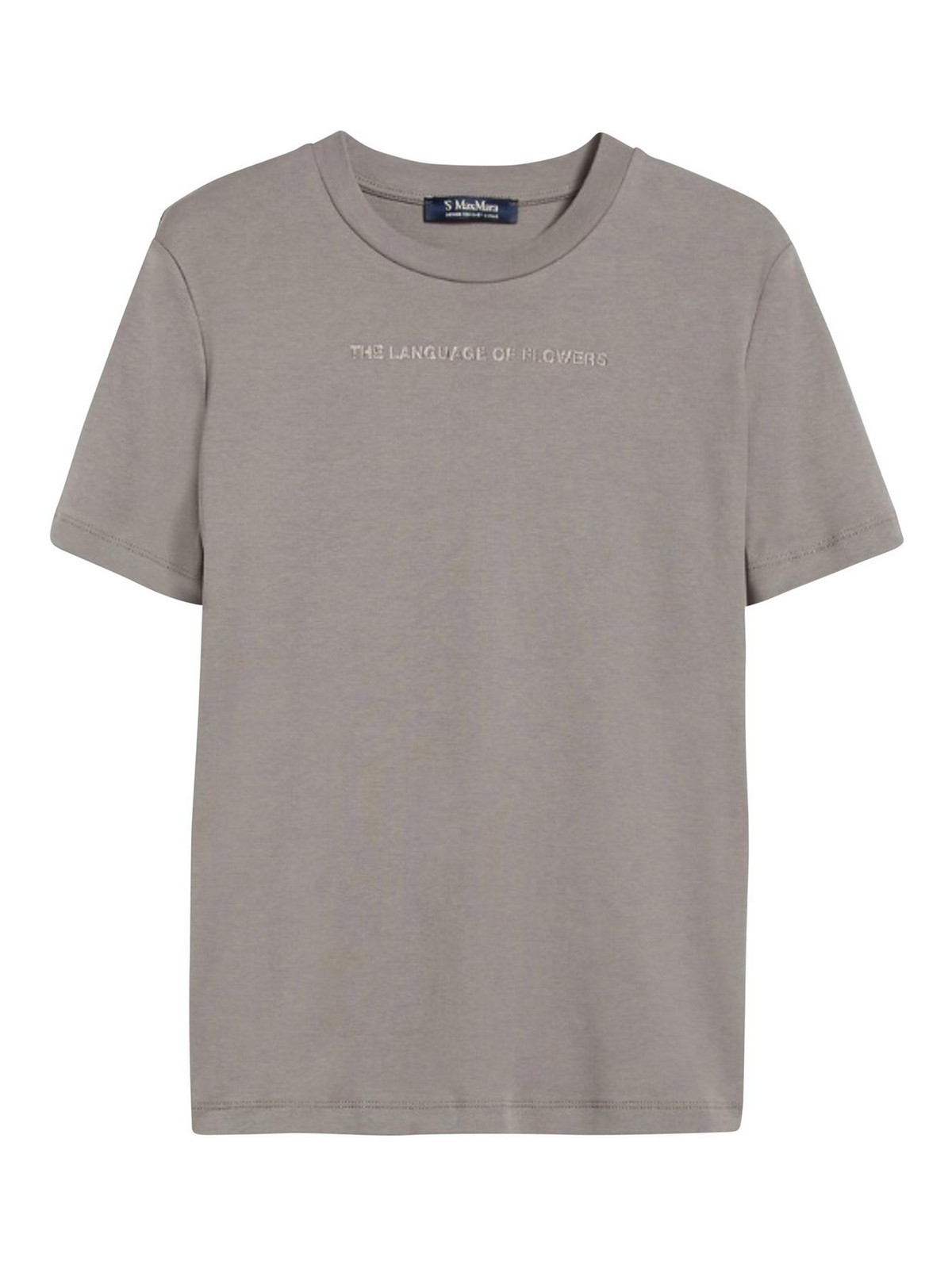 Max Mara Jersey T-shirt With Print In Grey