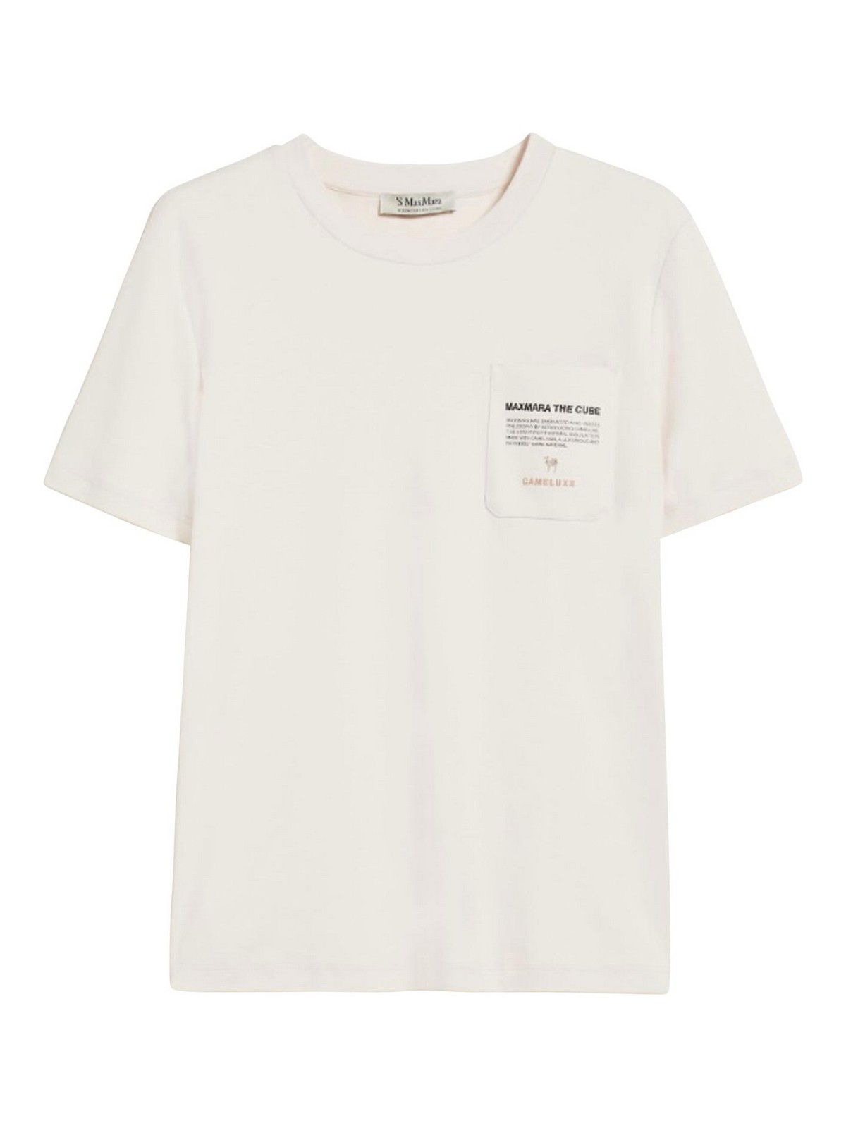 Max Mara Jersey T-shirt With Pocket In White
