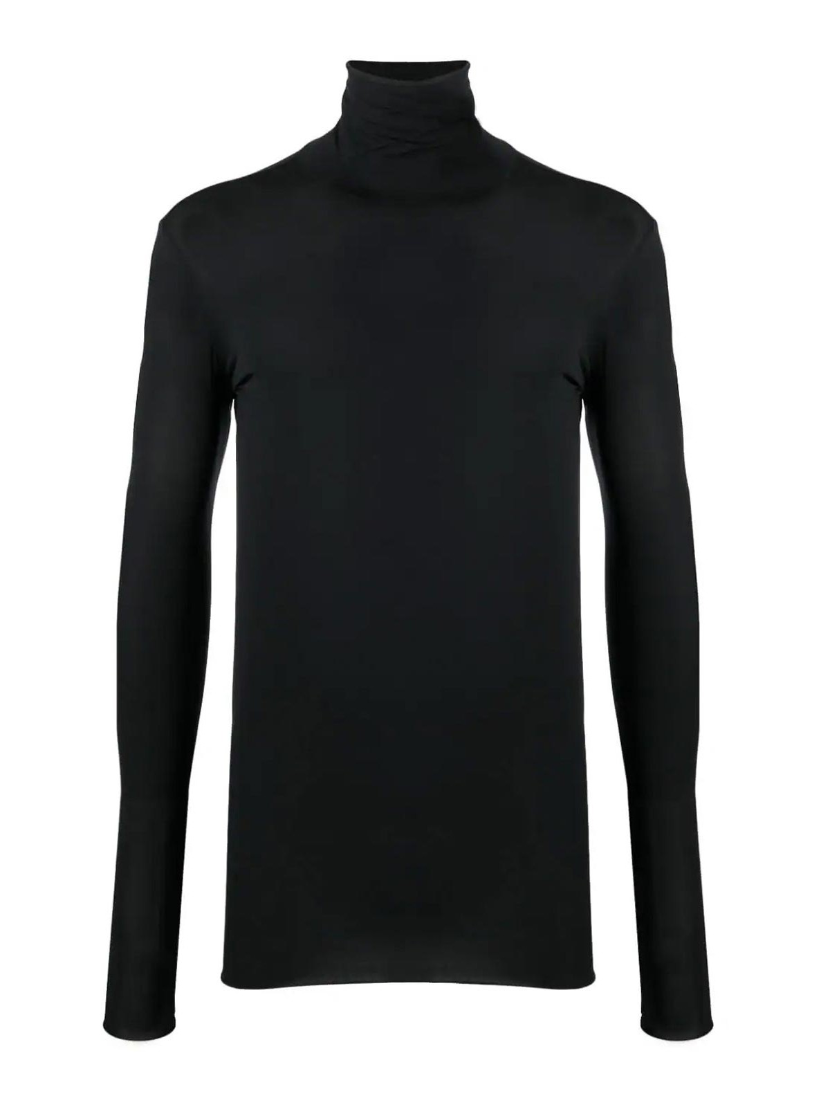 Sapio High-neck Long-sleeve T-shirt In Black