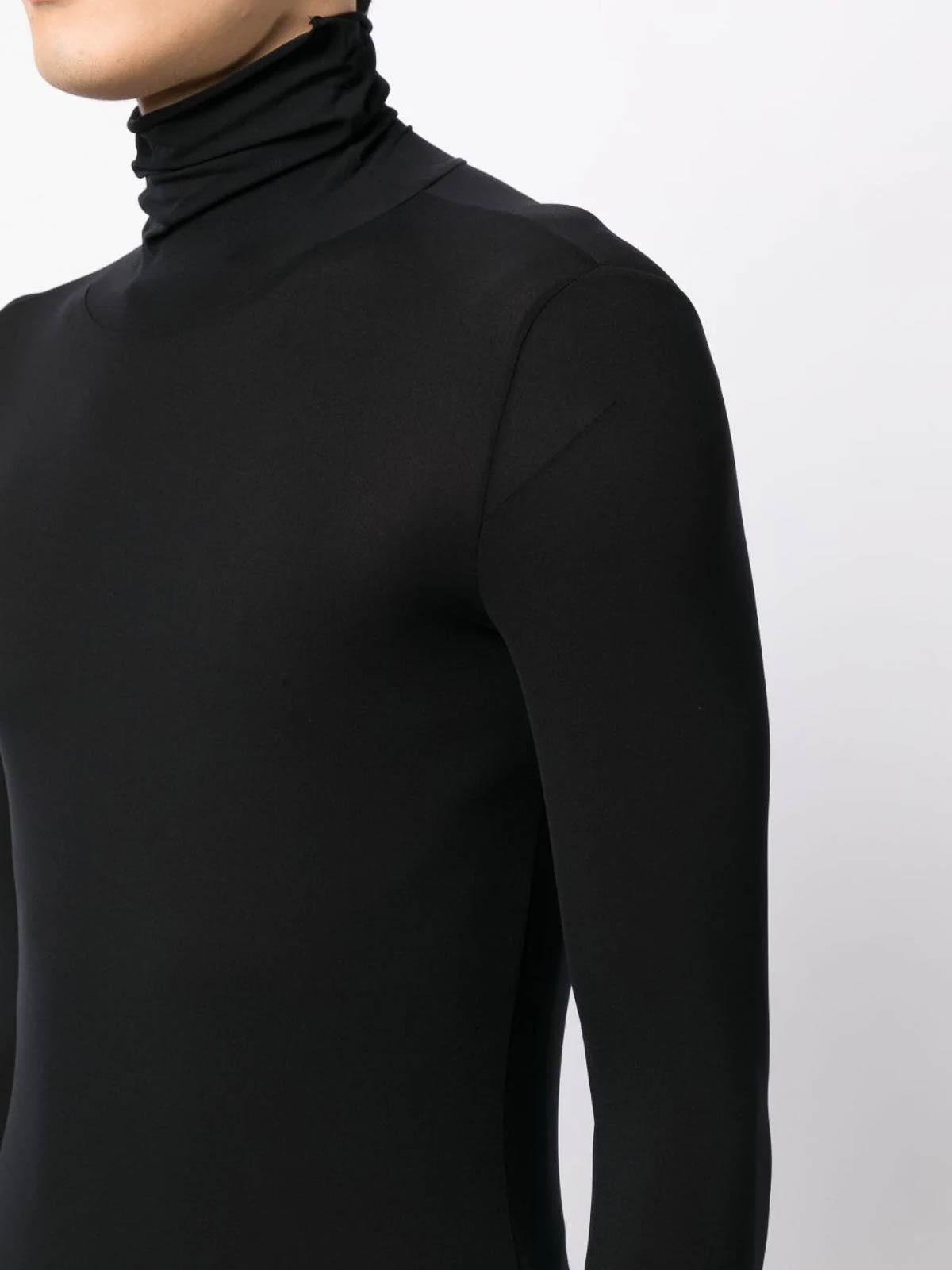 Shop Sapio High-neck Long-sleeve T-shirt In Black