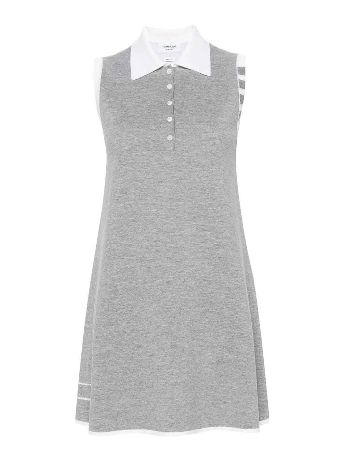 Shop Thom Browne Vestido Corto - Gris In Grey