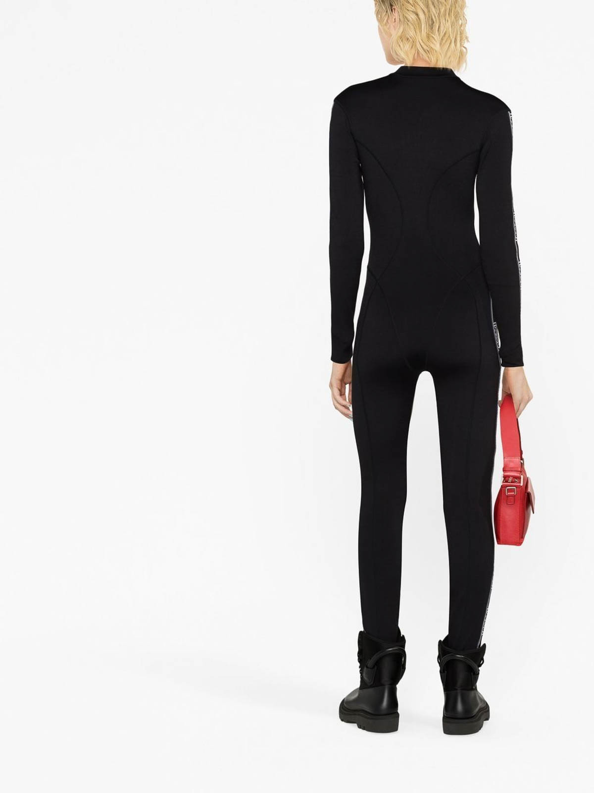 Shop Wolford Wolfrod Thermal Long-sleeve Jumpsuit In Black