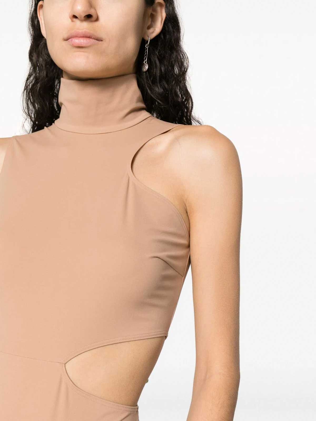 Shop Wolford Warm Up Cut-out Bodysuit In Nude & Neutrals