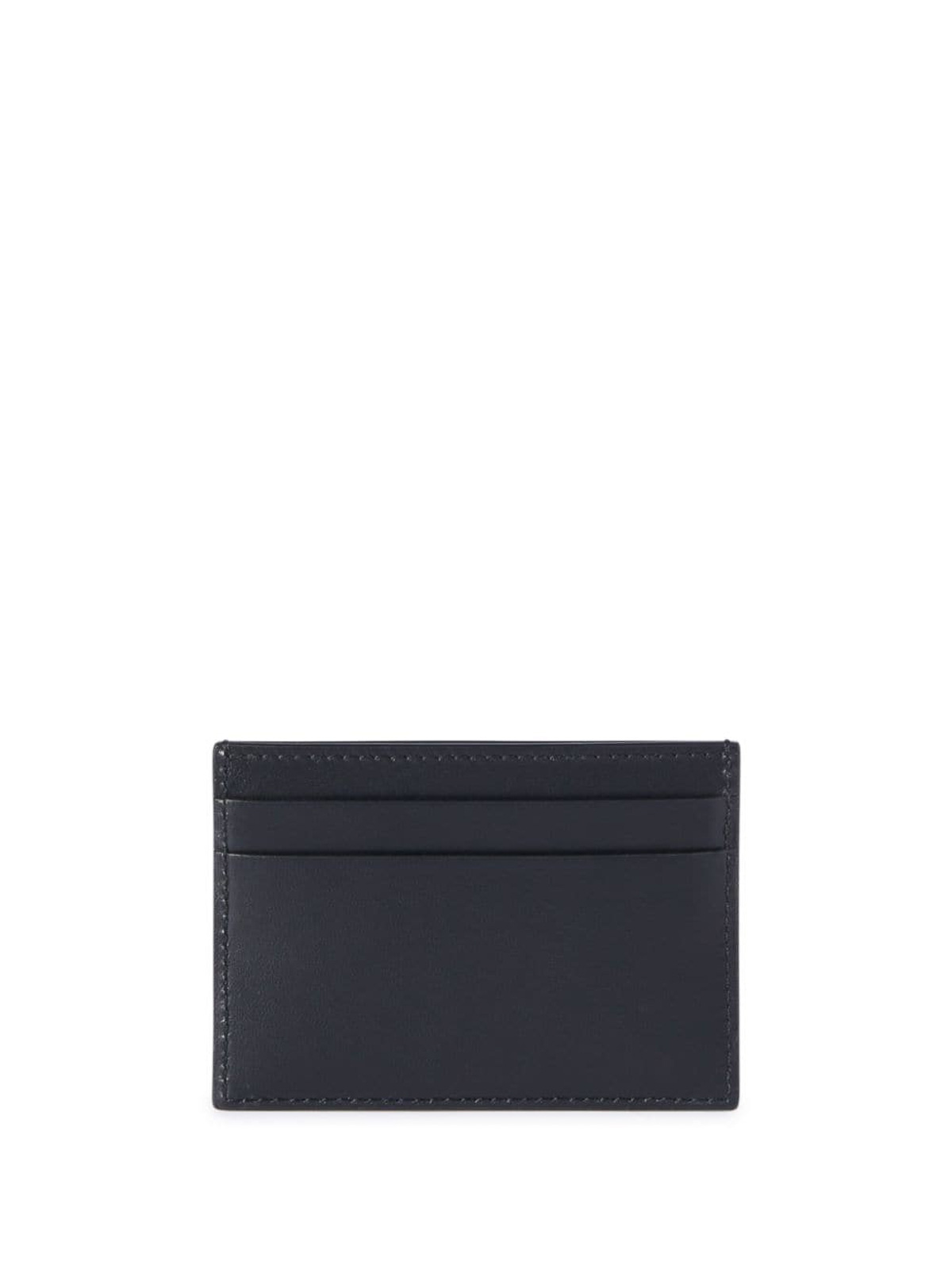 Shop Off-white Bookish Logo-print Leather Cardholder In Black