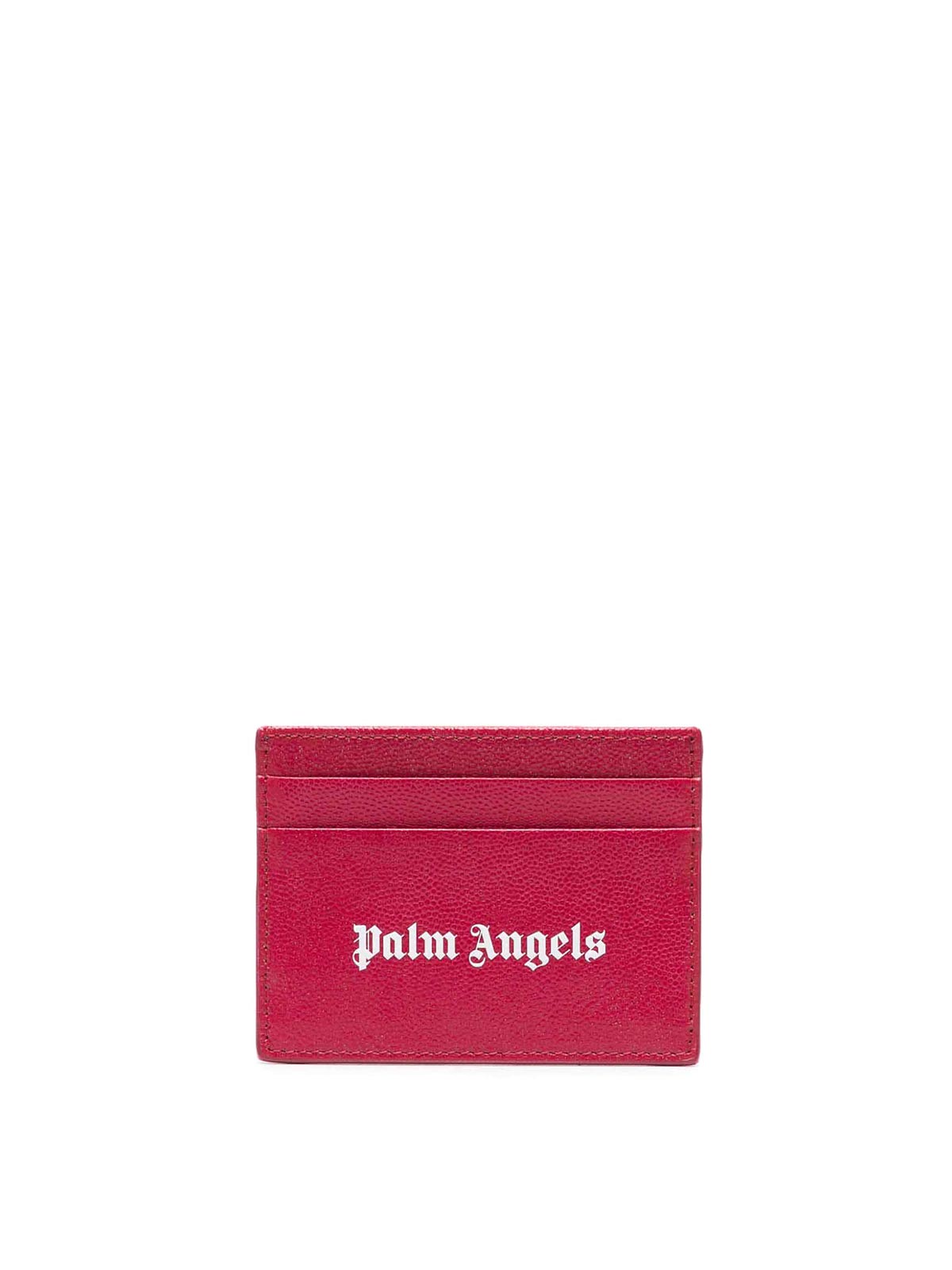 Shop Palm Angels Logo-print Calrdholder In Red