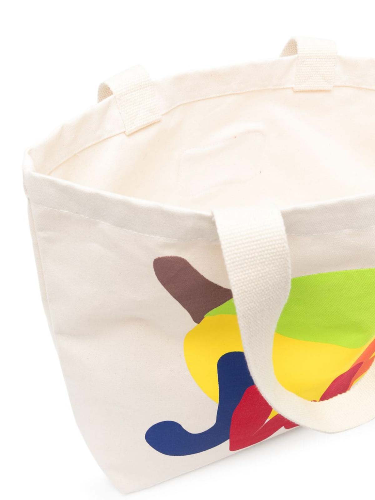 Shop Jw Anderson Logo-print Cotton Tote Bag In Beige