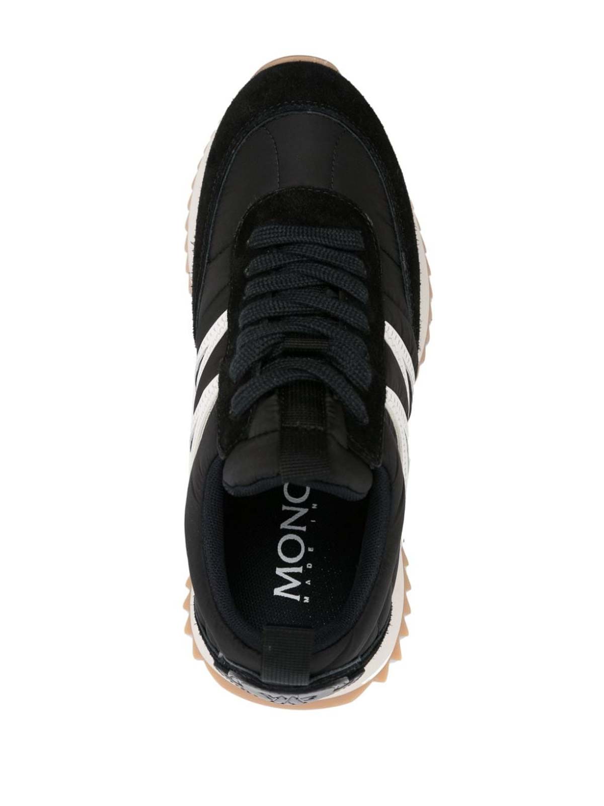 Shop Moncler Pacey Lace-up Sneakers In Black