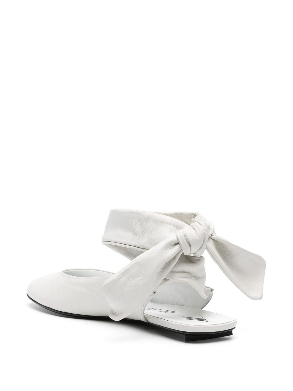 Shop Attico Cloe Ballerina Shoes In White
