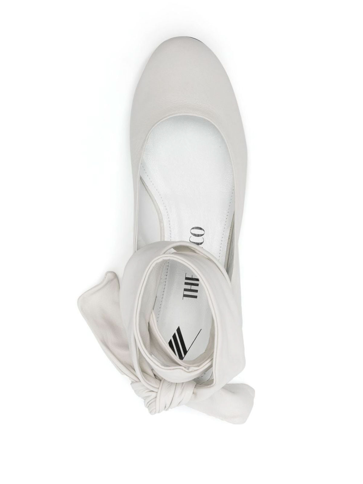 Shop Attico Cloe Ballerina Shoes In White