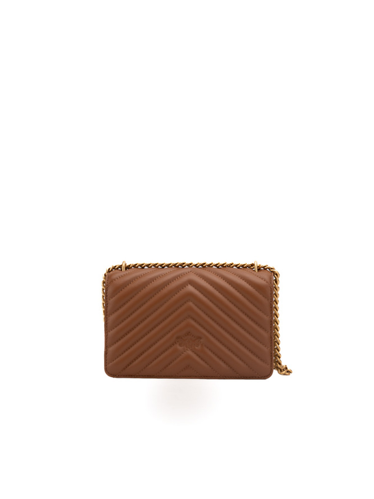 Shop Pinko Leather Bag In Gold