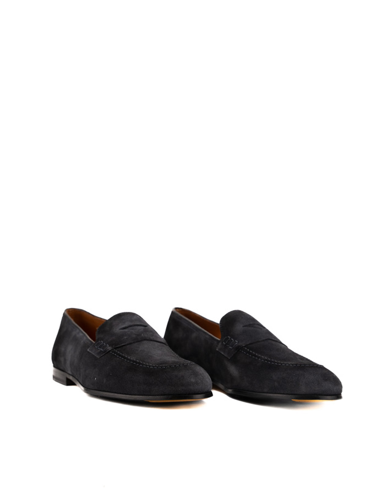 Shop Doucal's Leather Loafers In Black