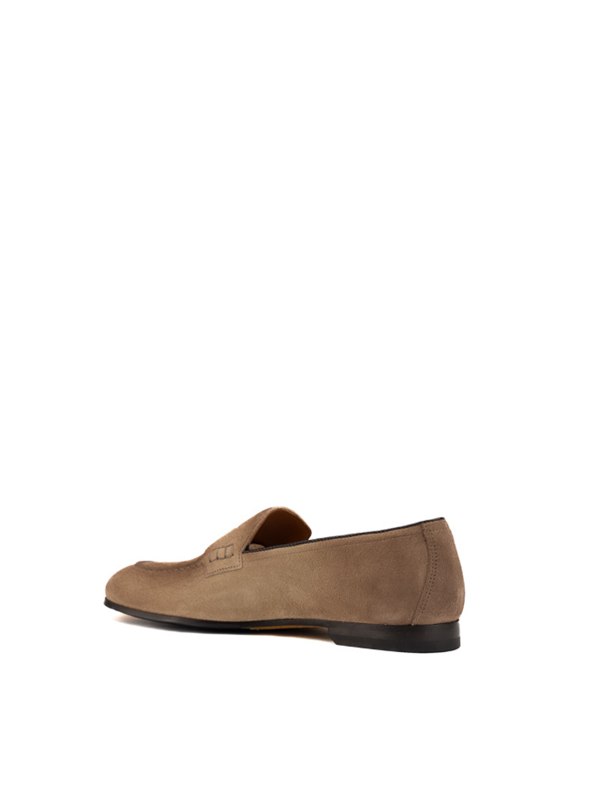Shop Doucal's Leather Loafers In Dark Brown