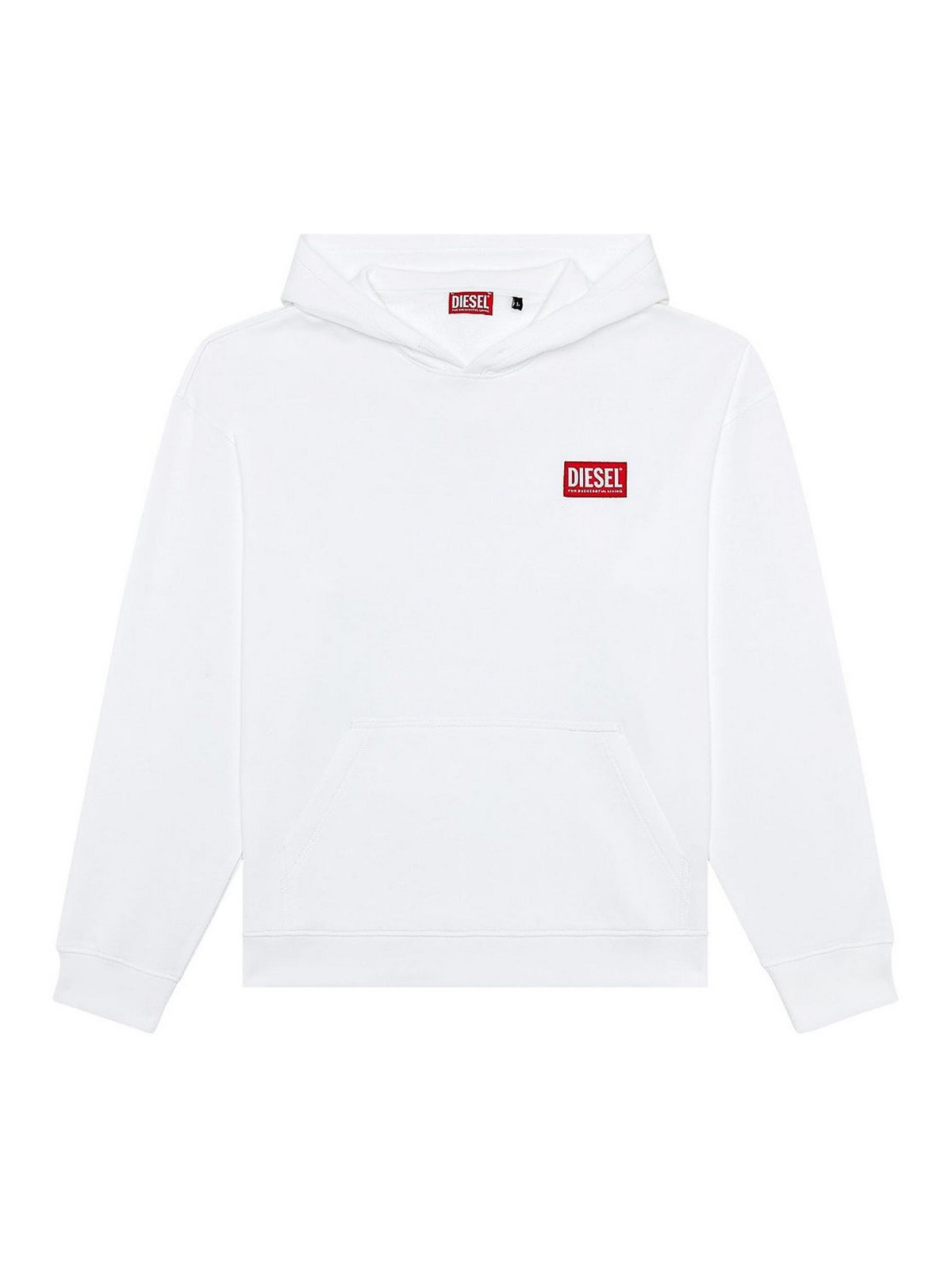 Shop Diesel Oversized Sweatshirt With Patch In White