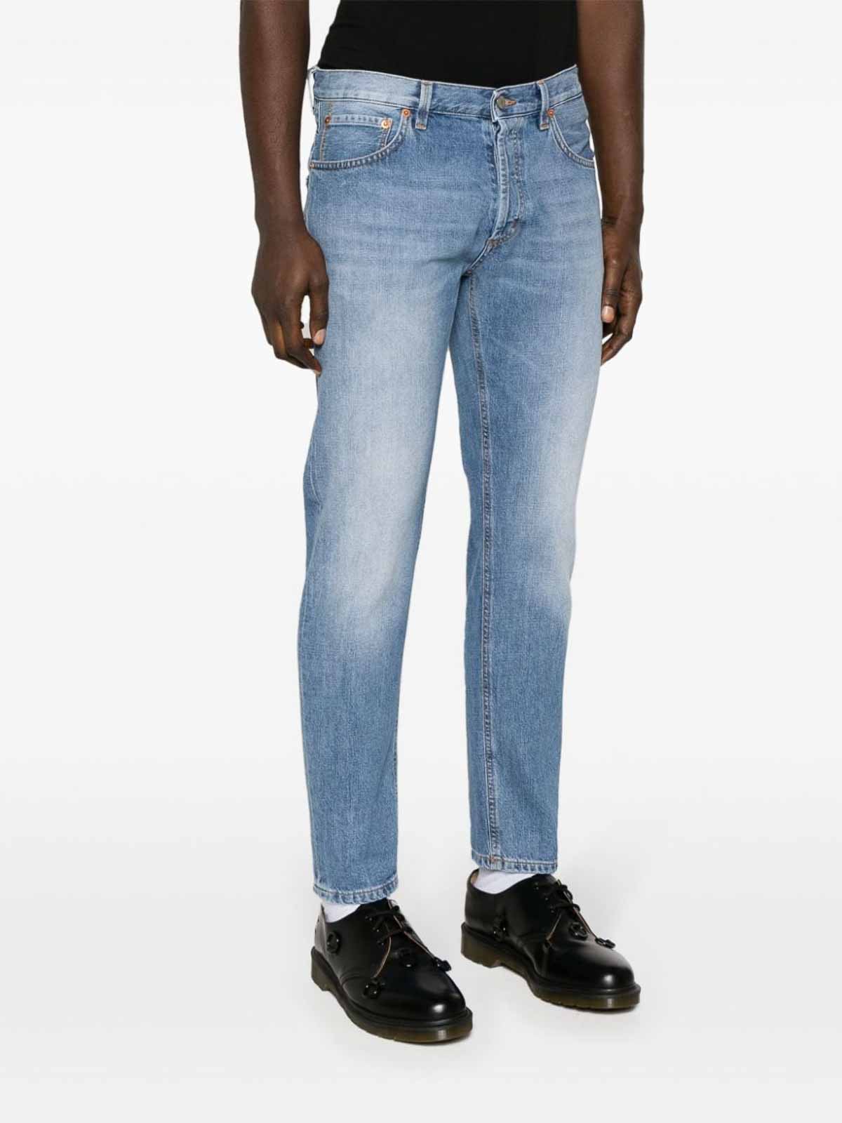 Shop Dondup Slim Fit Denim Jeans In Blue