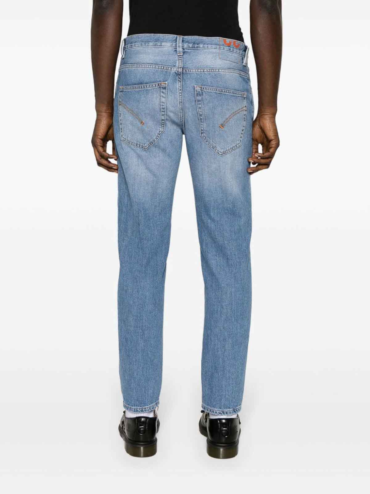 Shop Dondup Slim Fit Denim Jeans In Blue