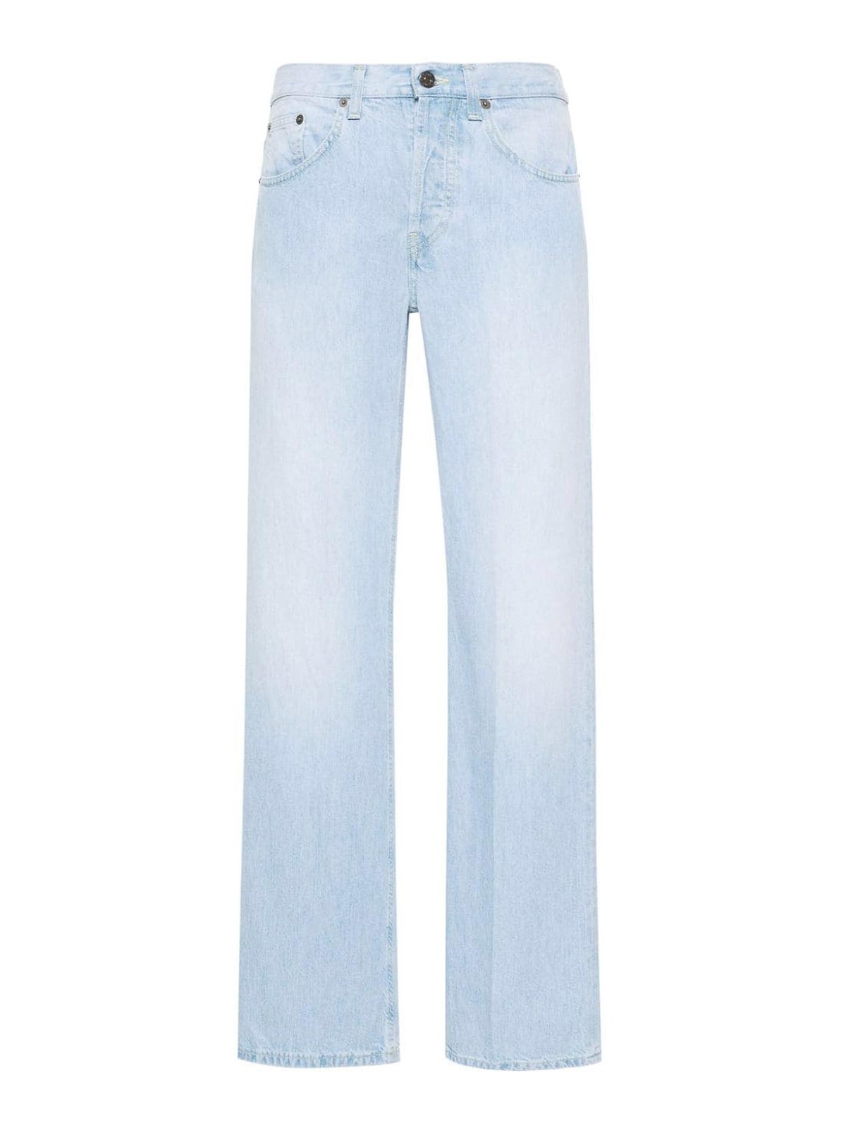 Shop Dondup Wide Leg Denim  Jeans In Blue