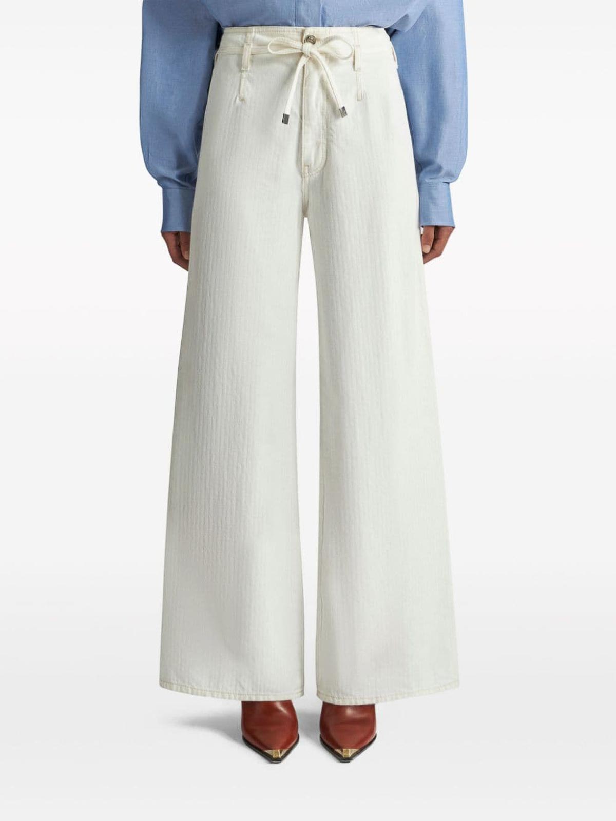 Shop Etro White Denim Jeans