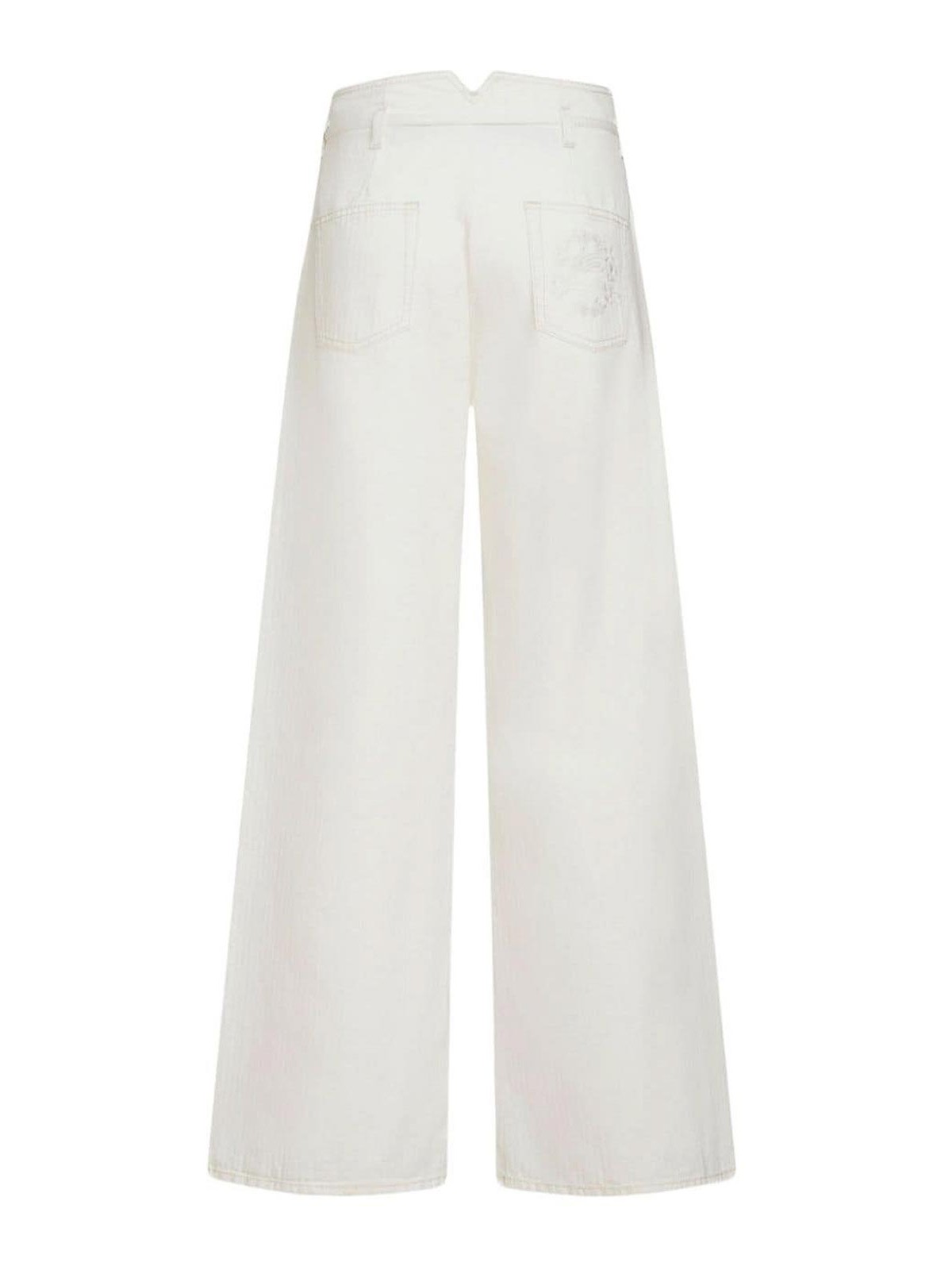 Shop Etro White Denim Jeans