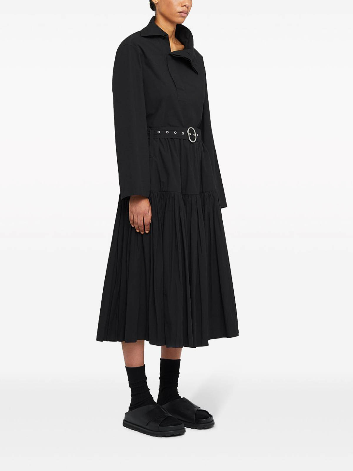 Shop Jil Sander Skirt With Belt In Black