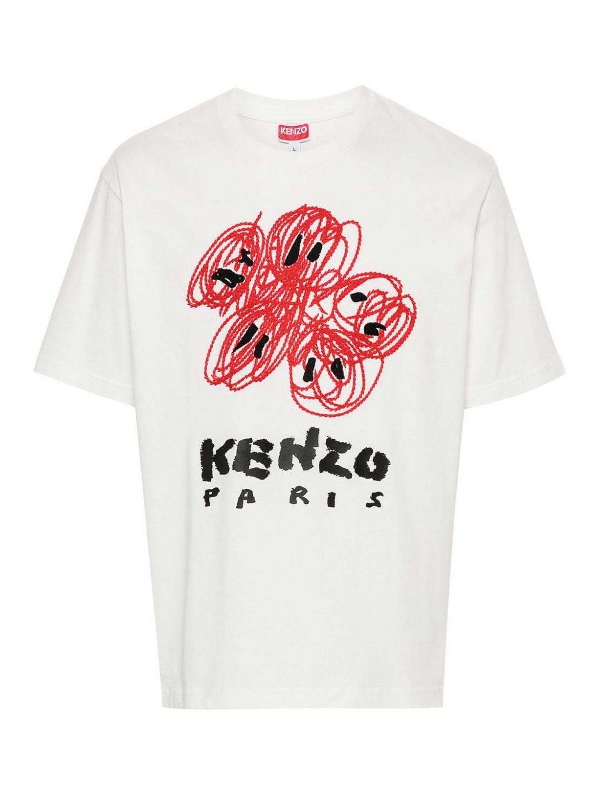 Shop Kenzo Floral Print T-shirt In White