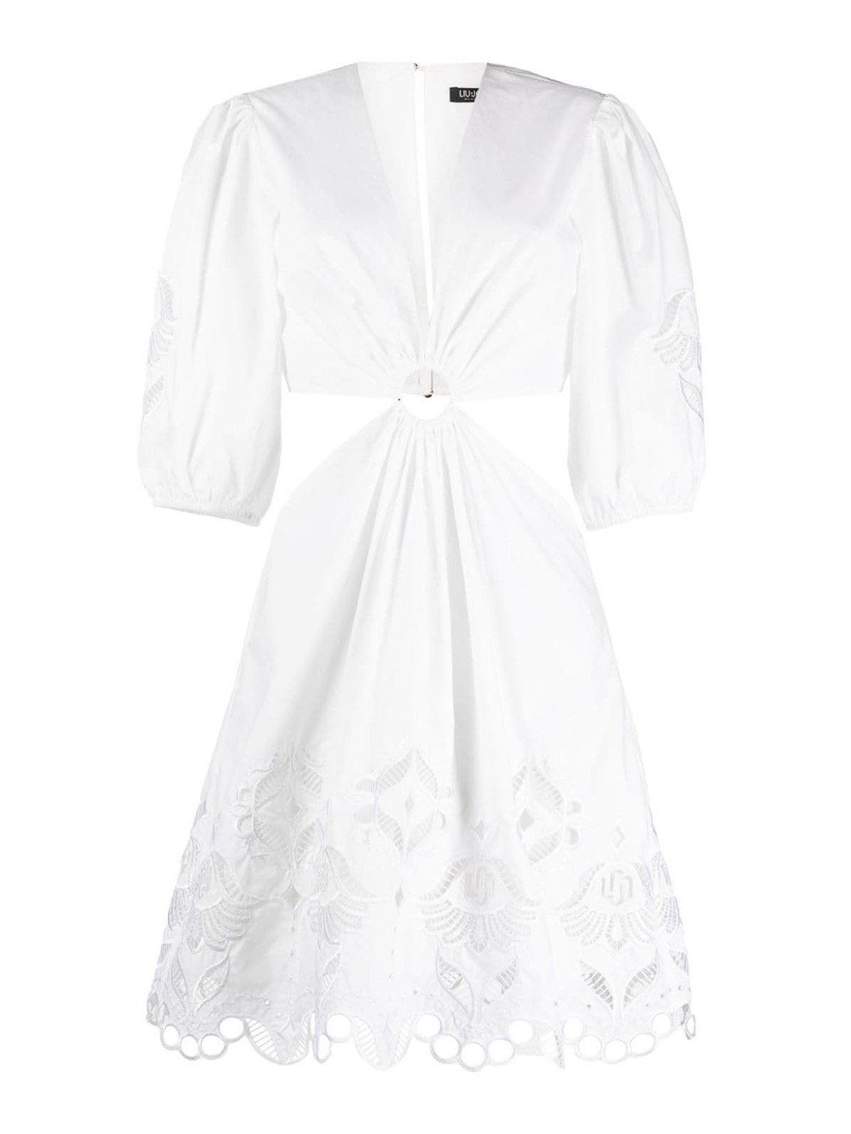 Shop Liu •jo Dress Cut Out Details In White