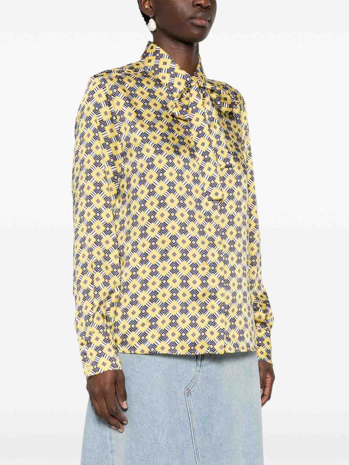 Shop Liu •jo Geometric Print Shirt In Multicolour