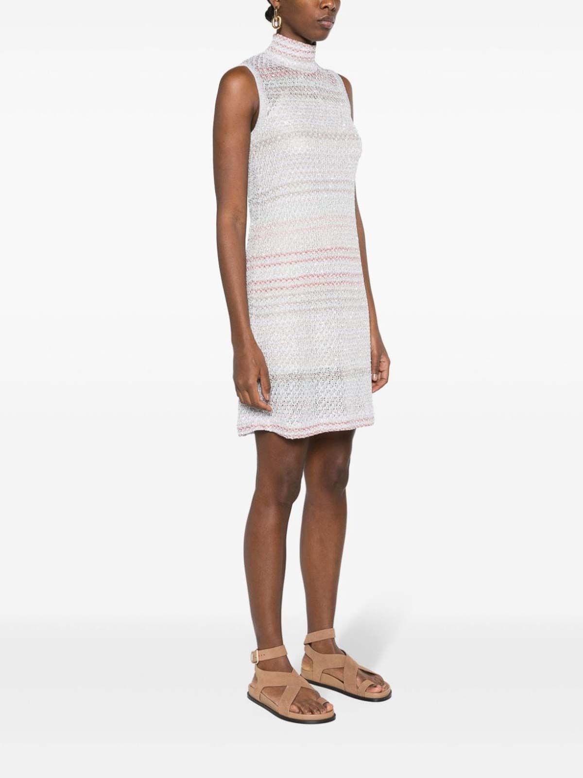 Shop Missoni Dress With Sequin Details In White