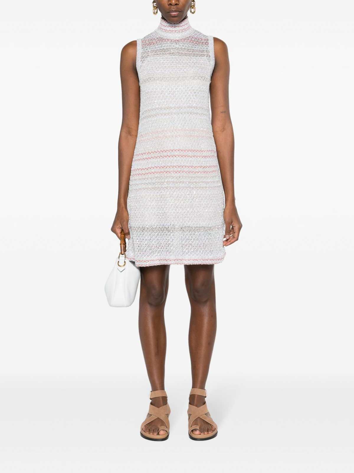 Shop Missoni Dress With Sequin Details In White